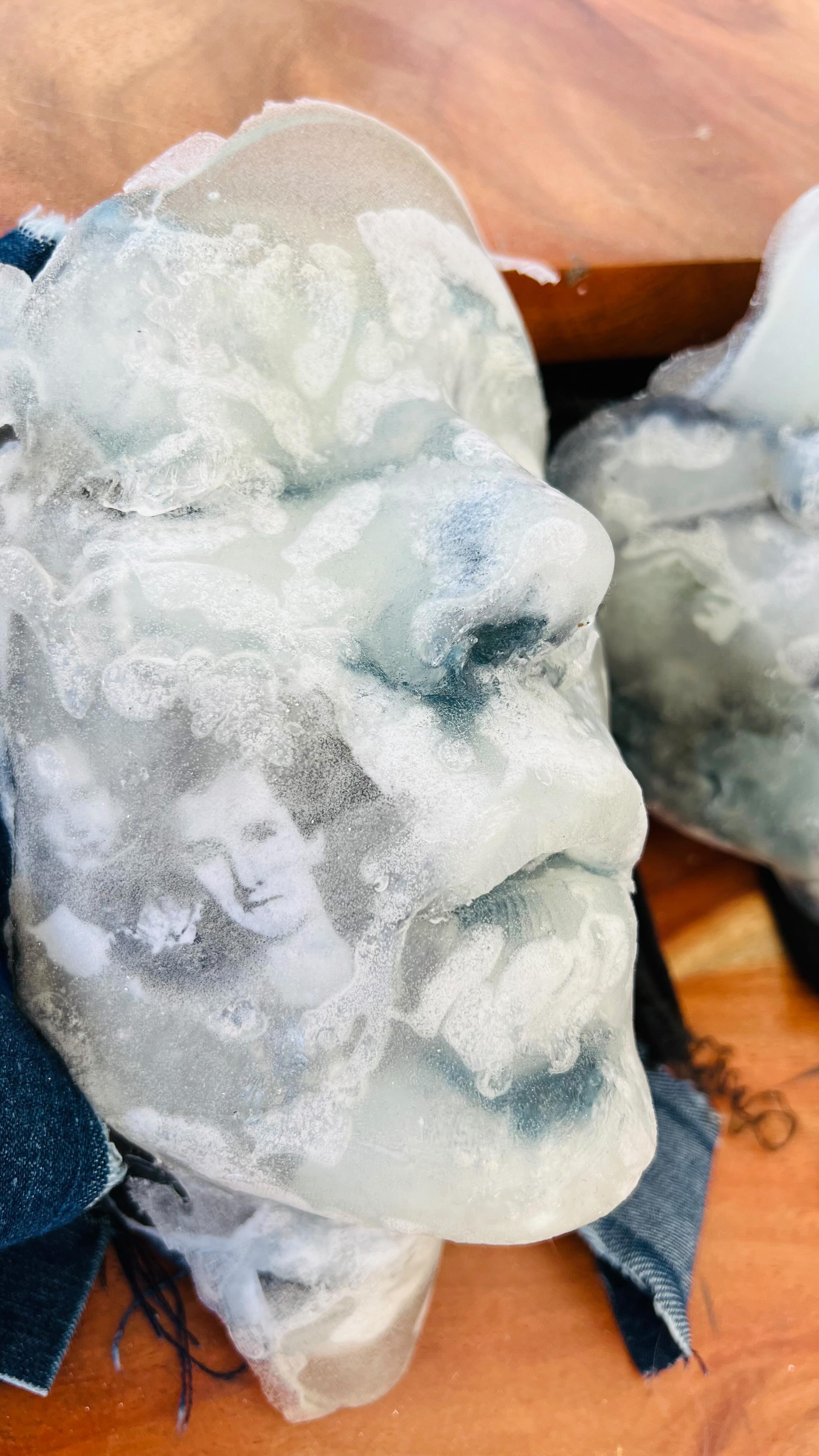 I love working with dead people. No really! Much of my artistic practice involves images, records, maps, and journals from my ancestors. I love learning about them. Somehow I learn about myself.
I’m excited about this project in resin and blue jeans! And it’s fitting for today…Happy Halloween!
#familyhistory #ancestors #oldphotos #halloweenart