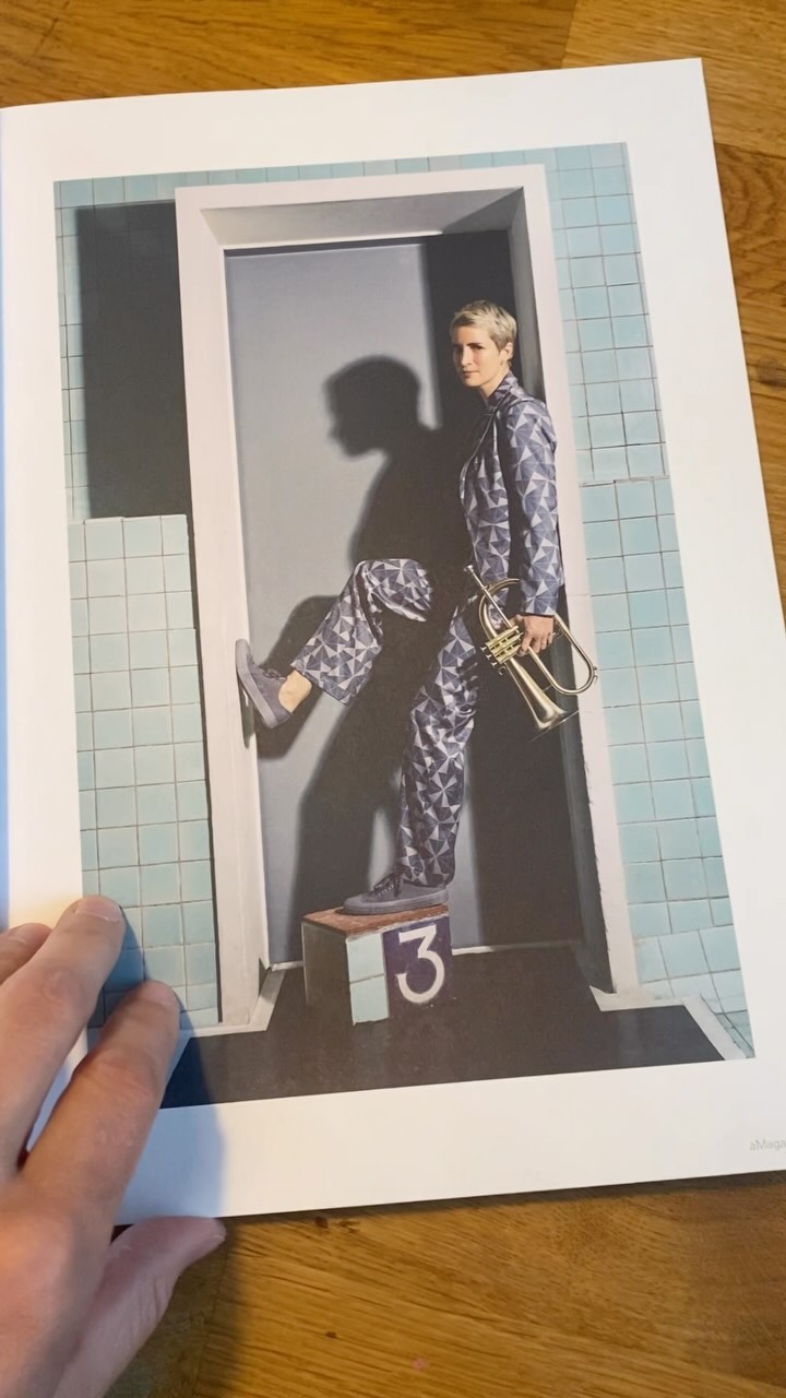 I’m so so happy with my flugelhorn made by @adamsbrass They have a beautiful magazine as well and I was featured in it :) The pictures were made by @hugo_thomassen_photographer at @theaterderegentes in The Hague, my hometown.