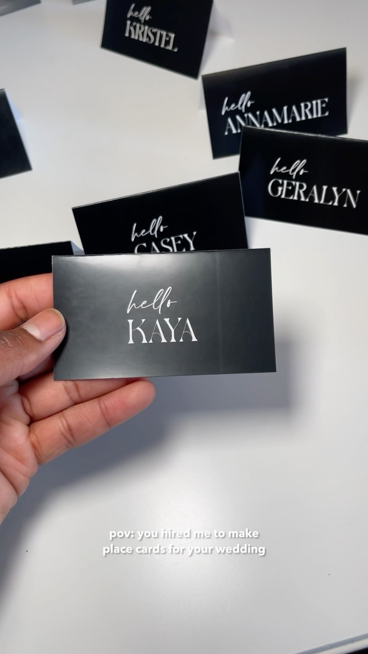 @abigailkdean had a vision for her wedding place cards, and we made it happen!!
Regardless of the service you need, my ultimate goal is to make sure that the design fits the look you were going for. If you’ve been need place cards, let me know!