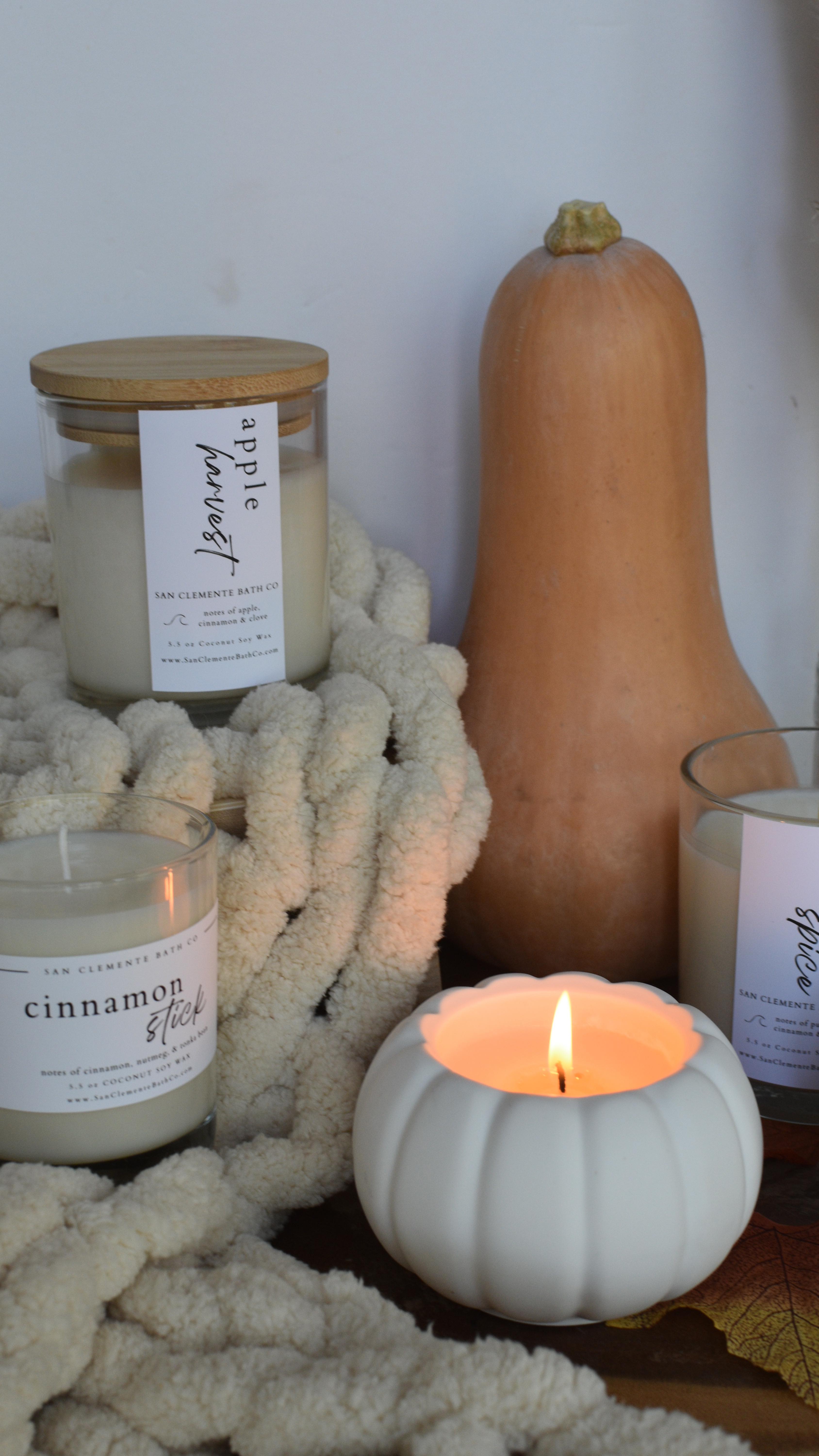 morning candle making is such a vibe 🕯️🎃🍂