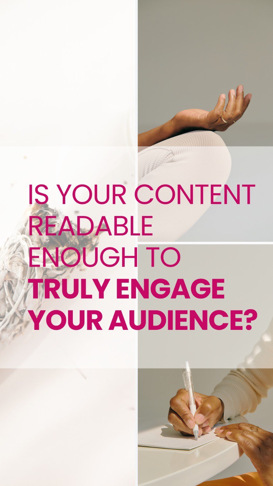 Here’s the deal, your content’s readability 100% matters! 🤯
Because it impacts…
➡️ How long your audience will stick around
➡️How likely they are to share your stuff
➡️How they see your brand
If your readers feel confused, lost, or exhausted trying to get through your content, they’re less likely to join your community.
✅And let’s face it, building a community is key in today’s marketing world.
But here’s the catch: most of us are skimming through content on the Internet.
That’s why using simpler words, shorter sentences, and tighter paragraphs is a game changer to your content!
But that doesn’t mean you ditch the emotional language or storytelling.
💫Those are what manifest connections, and build loyal and engaged audiences.
Instead, use tools like Hemingway Editor to polish your content. It highlights tricky, long sentences that may trip up your readers, so you can break them down or simplify them.
Ideally, you want your readability score to be below grade 9. Trust me, most of my first drafts come in at 12 or higher!
And that’s okay, first drafts aren’t supposed to be perfect.
The magic happens when you edit, and it’s so satisfying to see that score hit 9 or below on your next go.
So, before you hit publish on your blog, email, or website content, throw it into the Hemingway Editor.
✅Simply Google “the Hemingway editor app” copy and paste your work in, and start editing.
You’ll be surprised how much smoother it can flow!
P.S. This even applies to ChatGPT generated captions because even that AI Tools needs a readability check
#spiritualentrepreneur #holisticcoach #learningasyougo #businessgrowth #contentwritingtips #contentwriting #tarotreader #spiritualguidance #businessewoman #marketingforwellness #marketingyourbusiness #marketingforfemaleentrepreneurs #femalefounder #marketingtools #manifestingcoach #yogateacher #reiki #reikiteacher #wellness #holisticlifestyle #spirituallifestyle