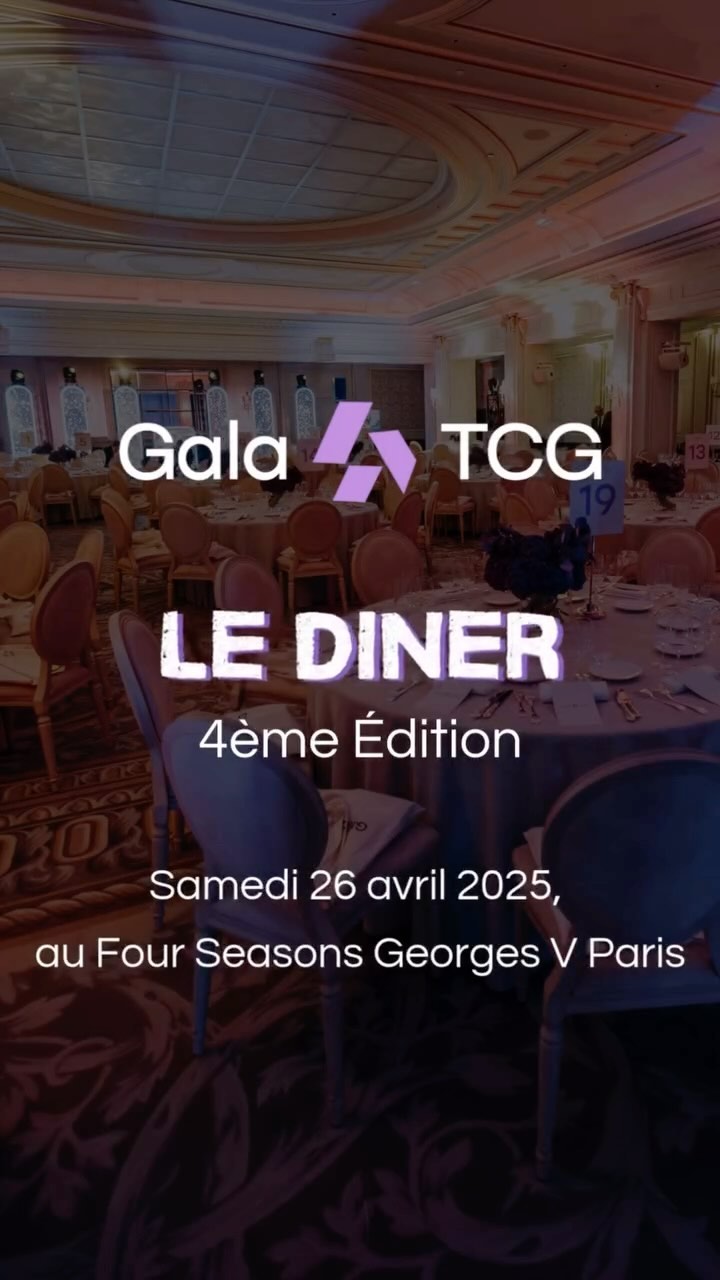 Le dîner du Gala TCG est de retour ! ✨
Rendez-vous le samedi 26 avril 2025 pour une expérience inoubliable au cœur du prestigieux Four Seasons Hotel George V à Paris.
Au programme :
🍸Cocktail et exposition exclusive
🍽️Un dîner exceptionnel dans l’un des lieux les plus luxueux de la capitale.
La billetterie ouvrira le dimanche 22 décembre à 18h00 sur notre site internet www.galatcg.com
⚠️ Les places sont limitées, soyez prêts !
#GalaTCG #GalaTCG2025