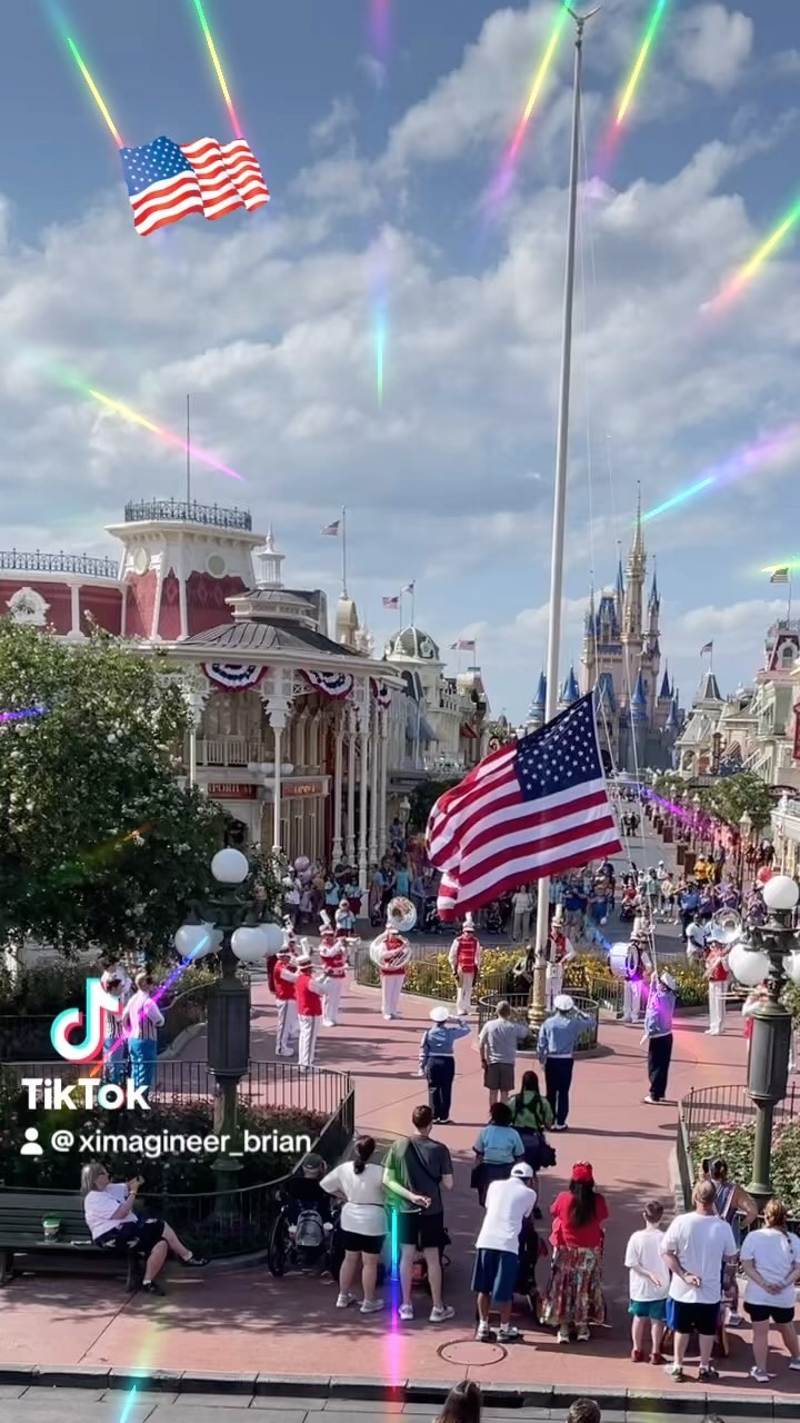 The flag lowering ceremony at Walt Disney World’s Magic Kingdom. #Disney #waltdisneyworld #magickingdom
Tour Disney with a former Imagineer! www.WDWithMe.com