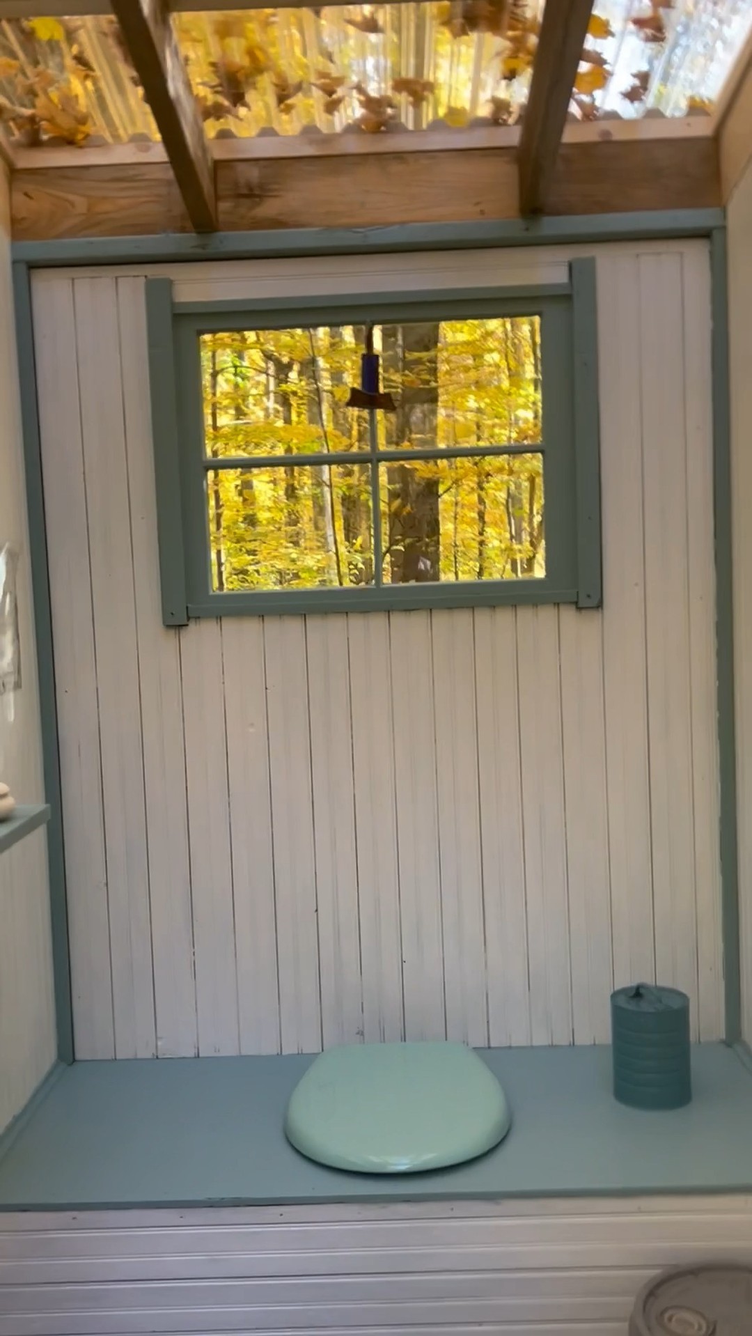 Teamwork makes the dreamwork! So many thanks to Karen and Brian Cool who built this gorgeous new state of the art outhouse up at Gabriel's Cabin. Come on up for some leaf peeping!