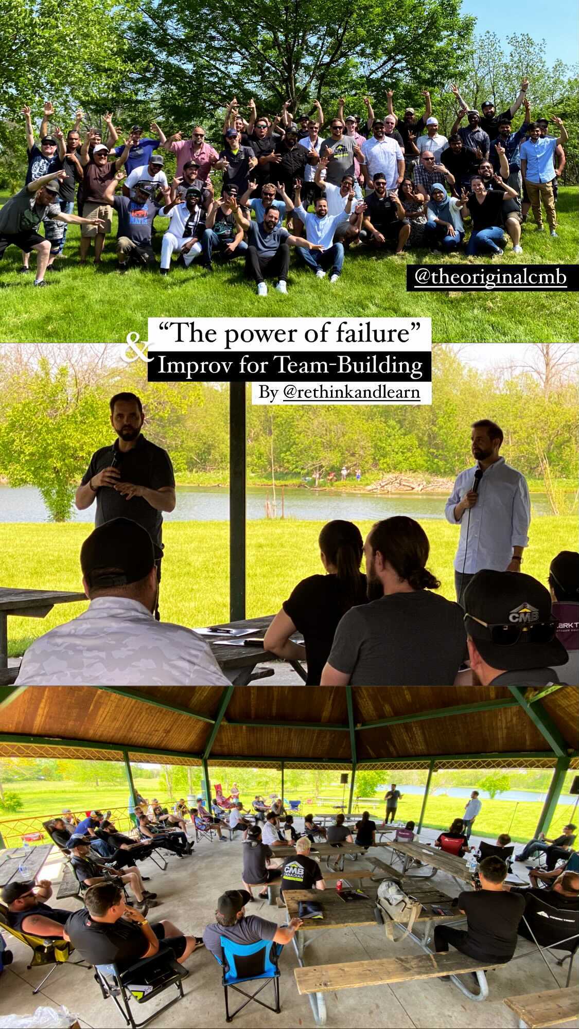 Such a cool Interactive Keynote for @theoriginalcmb and what a location! ☀️🌊🌳
We started with “The Power of Failure” Keynote and then did an Improv for Team-Building activity to help the team connect, collaborate, communicate and laugh 🔥
.
If you want to bring this experience to your company contact us 😁🙌