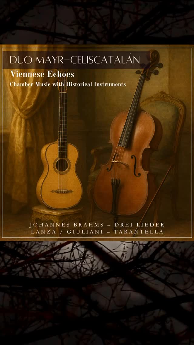 🎶 Listen to Viennese Echoes now!
Chamber music with historical instruments, performed by Duo Mayr–CelisCatalán.
From the poetic intimacy of Brahms’ Drei Lieder to the fiery brilliance of Lanza Giuliania’s Tarantella.
A journey through 19th-century Vienna—alive, vibrant, and timeless.
👇 Available on all streaming platforms
🔗 Link in bio
#VienneseEchoes #DuoMayrCelisCatalán #Brahms #Tarantella #HistoricalInstruments #ChamberMusic #NewRelease #ClassicalGuitar #GuitarAndVoice #RomanticMusic #SpotifyClassical #AppleMusic #cello #classicalmusic