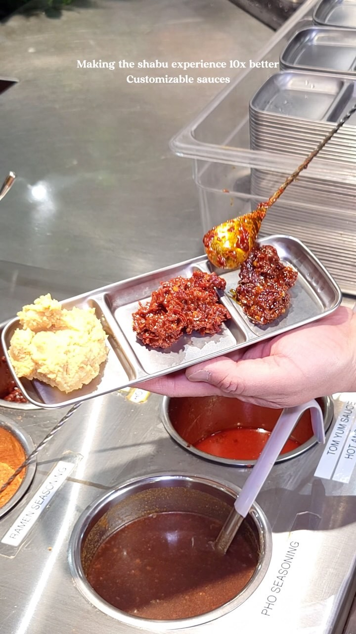 Do you customize your own shabu sauce, or do you prefer the original? You can mix different ingredients to create your perfect special sauce for shabu!