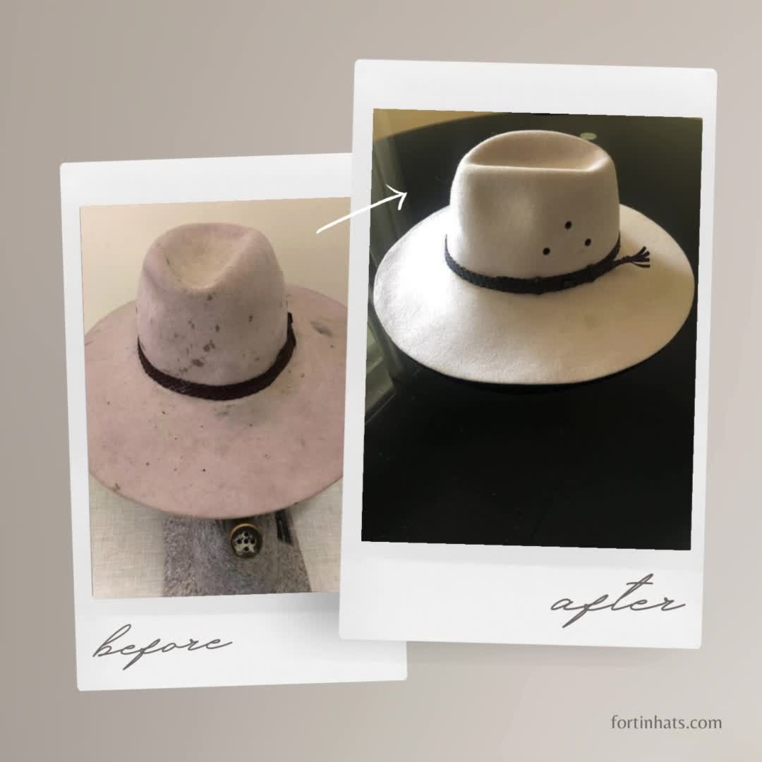 🔧🧢 Scotty's Akubra Riverina hat had a little run-in with some machinery, ending up with oil stains and a fit that was a bit off.
No worries—I've given it some TLC! ✨ Reshaped the crown and cleaned up those stains, and now it’s looking and fitting as good as new. Ready for its next adventure!
#HatRestoration #AkubraRiverina #CustomCare #HatMaintenance #RevivedAndReady