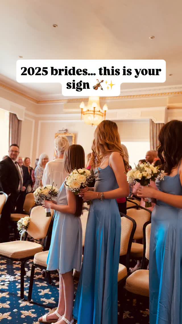 Still booking remaining 2025 dates! 🎻📆
Let’s make your ceremony unforgettable. 🌟
✅ Follow @rachelsomersetmusic for more wedding music inspiration and wedding tips
#ViolinWedding #2025Bride #WeddingCeremonyMusic #LiveWeddingMusic #UKWeddingViolinist #BrideToBe2025
