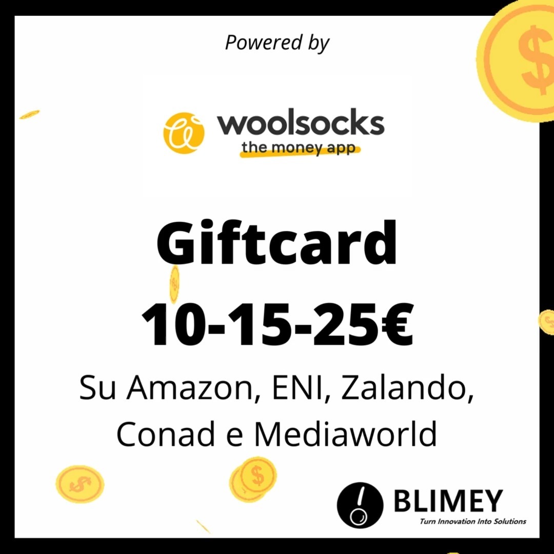 Giftcard da utilizzare per i migliori brand, senza spesa minima! 🤑🤑
COME AMERLA?
1. Contattaci in Direct per ricevere il link dedicato, indicando 2 preferenze di buono
2. Registrati a Woolsocks
3. Acquista nel tuo store preferito!
4. Godi di tutti gli altri vantaggi di Woolsocks!
Semplice no?! #beblimers #giftcard