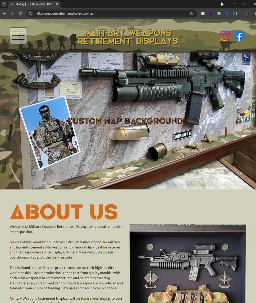 Another website done well!
Military Weapons Retirement Displays are fantastic mounted retirement pieces custom-made for first responders and military alike. These are resin-moulded replicas, not real weapons, made specifically to replicate the owner's original pieces.
Check out the site > https://www.militaryweaponsretirementdisplays.com.au/
#militaryretirementgifts #militaryretirementshadowbox #militaryretirementceremony #retirementplaques #retirementdisplays