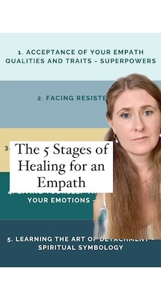 Which stage do you most resonate with right now?
Often we’ll jump back and forth from stage 2 and it makes us feel that we’re going backwards but actually we’re going deeper into our journey to self, embracing our authenticity 🪷
✅ Acceptance and awareness of your Empath Powers
You’re different and that’s an awesome thing!
✅ Facing internal resistance
Seeing and observing the different patterns of resistance that are prominent and stopping you from being content in your beautiful energy
ie. Codependency, people pleasing, chaos leading to burnout and overwhelm, sleep issues, attracting the ‘wrong’ partner, constantly anxious and needing to disconnect, hide or disassociate to regain energy.
✅ Use your emotions as feedback, not facts
Starting to see the patterns of resistance for what they are - just resistance from receiving the love you deserve.
Your emotions are simply trying to educate you on who you are and what you need, especially in those moments when the patterns are activated!
✅ Create a Sadhana - Make time to process and come back to yourself
Learning to navigate and create mastery within your emotional world, seeing the patterns for what they are and knowing exactly what tools to use in real-time!
The most important is carving out time each day to be with yourself to sit with and process your own unique and beautiful energy.
✅ The Art of Detachment - Spiritual Symbology
Sitting more firmly in your own energy, you can now begin to use your intuitive prowess to see the external energy as a reflection and mirror of your own inner world. Seeing how Divinity is continually communicating with you and encouraging you to grow and evolve.
