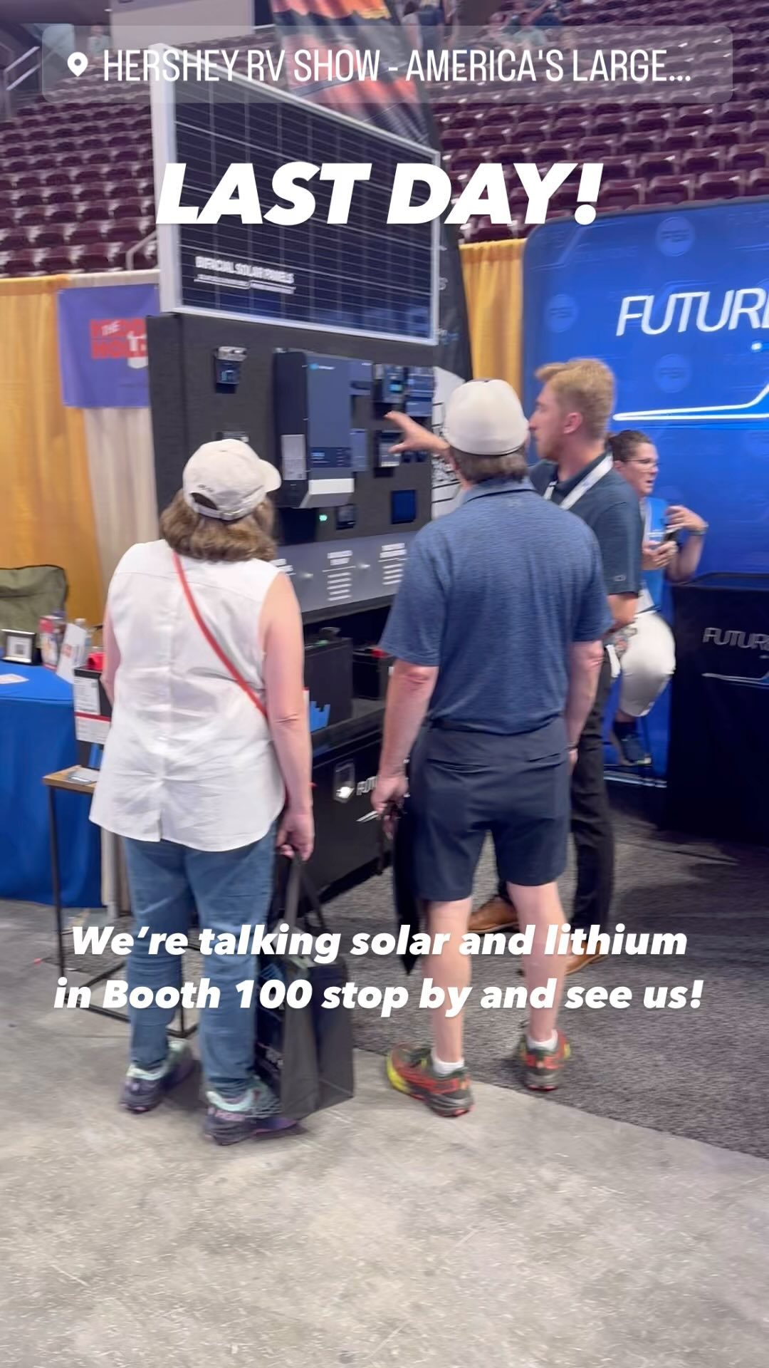 The final countdown! It’s the final day here at Hershey @americaslargestrvshow so be sure to stop by booth 100 inside the Giant center and check out our products for the best off-grid #boondocking RV life!