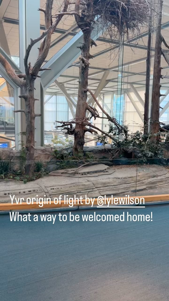 Origin of Light installation in terminal at #yvr #publicartinstallation #lylewilsonart