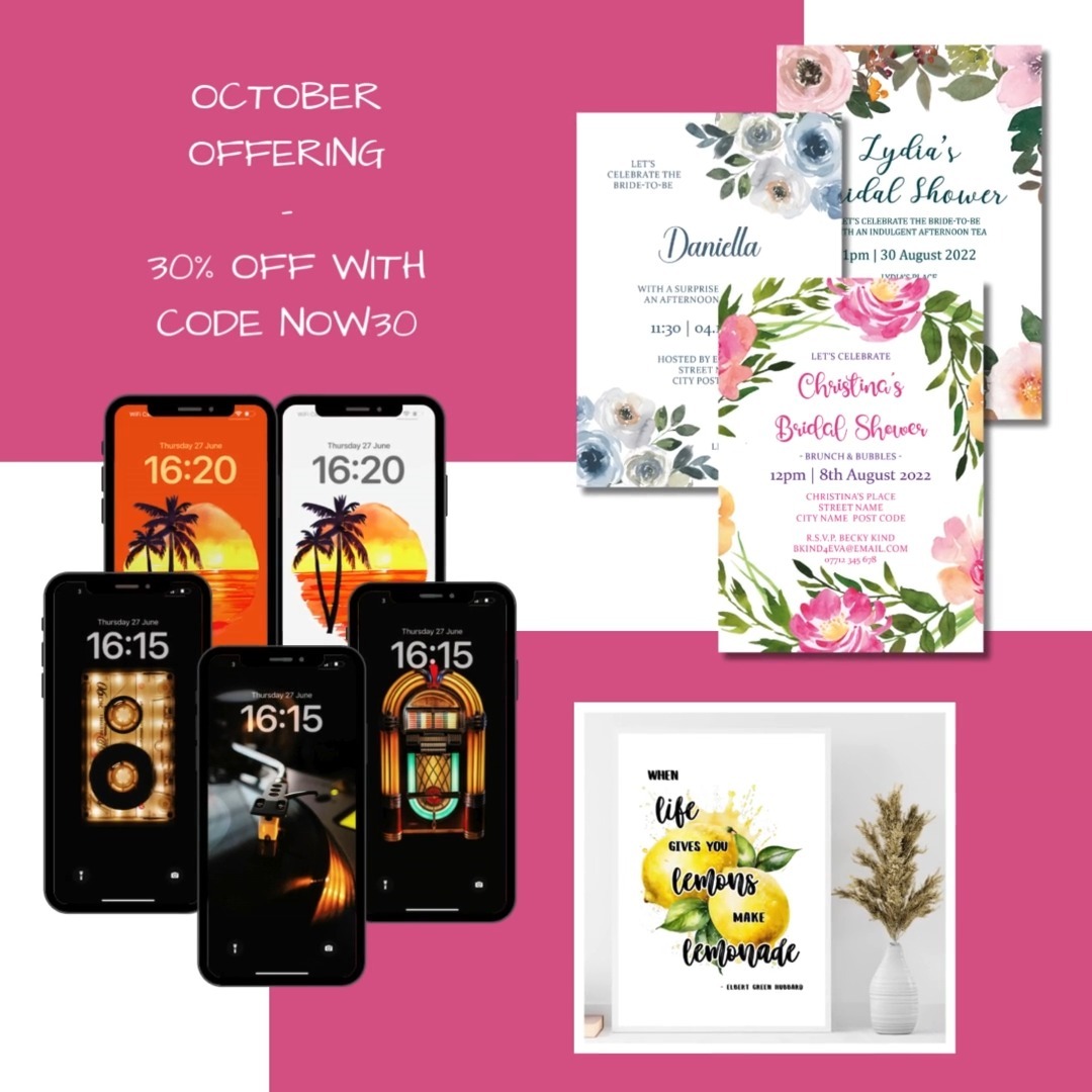 We're Running An October Special Over On Our Little Etsy Shop... With Lots Of Already Great Budget-Friendly Offerings Use Code NOW30 At Checkout For 30% Off.
https://busikind.etsy.com/?coupon=NOW30
Follow BusiKind for more!
@busikind
#oktoberfest #autumndays #christmasgiftideas #giftsforher #giftsforhim #giftsforgirls #giftsforboys #giftsforkids #giftsforteens #GadgetLovers #giftideasonabudget #trickortreat #personalisedgifts #personalisedgiftideas #personalisedphonewallpaper #personalisedlockscreens #smartphoneaccessories #budgetfriendlygiftideas #secretsantagifts #iphonelovers #digtialgiftideas #iphonelockscreens #iphonewallpapers #digitalgifting #bridalshowerinvitations #bridalshowercelebration #bridalshowerideas #babyshowerinvitations #babyshowerideas #babyshowercelebration