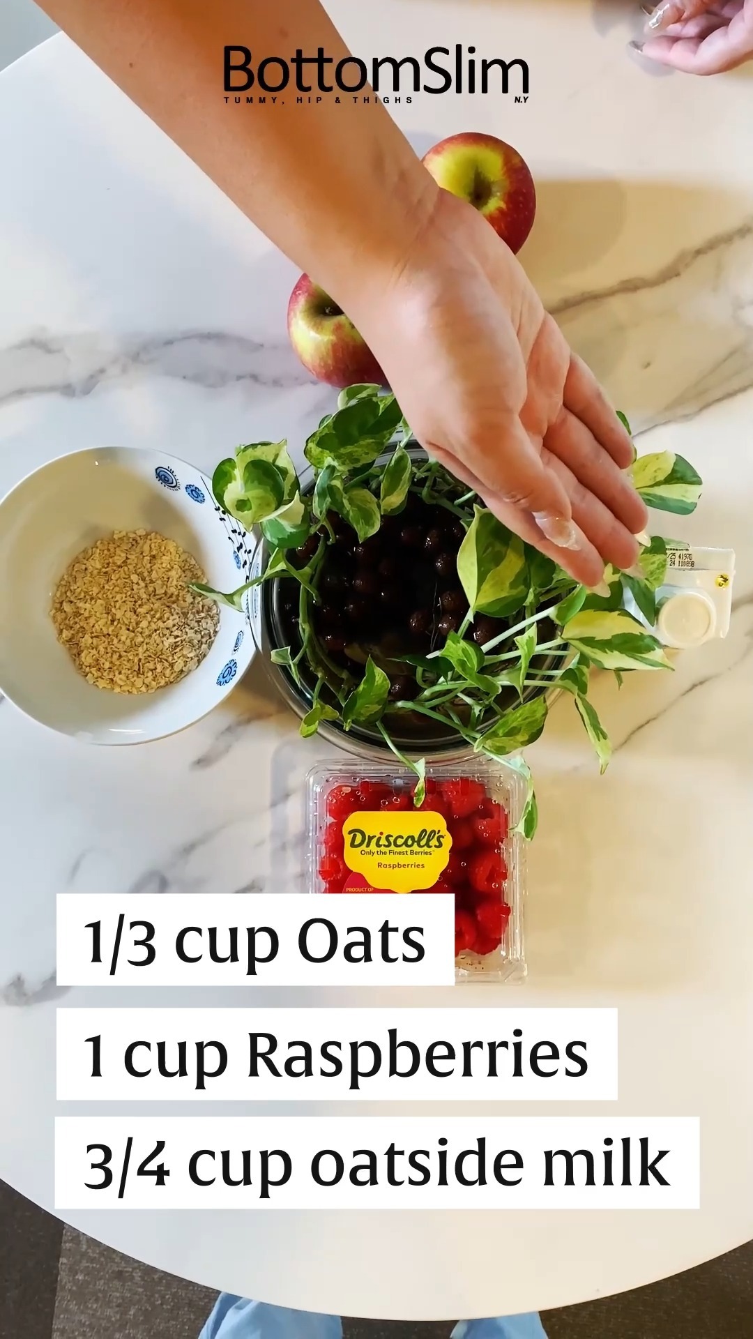 Looking for a quick, healthy, and delicious snack on your weight loss journey? Try this 5-minute Oats with raspberries! It's the perfect mix of wholesome ingredients and fresh fruit, giving you the fuel you need without the guilt.
Ingredients:
⅓ cup oats
1 cup raspberries
¾ cup oatside milk
Just pour, top, and enjoy! Simple, nutritious, and totally satisfying.
Want to know more about staying fit and achieving your dream body? Visit us at BottomSlim for personalized expert advice! #HealthyLiving #WeightLossJourney #QuickRecipes #BottomSlim"