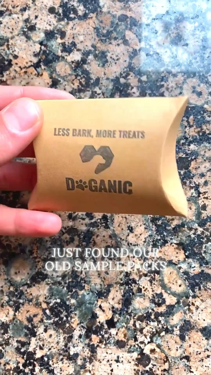 Itโs so fun to find old stuff. ๐
This is our original sample bag! We are still making our delicious and healthy treats for your dogs ๐คฉ๐ถ