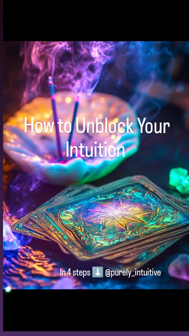 🧿 Feeling foggy, indecisive, or out of sync? These 4 intuitive energy steps will help you clear blocks and reconnect with your authentic inner knowing—for more connection, confidence, and flow.
✨How to Unblock Your Intuition in 4 Steps:
1. Tune in: Notice where your energy feels stuck or heavy in your body. Bring your attention to that area.
2. Visualize: Imagine your crown chakra opening and filling with bright, sparkling light.
3. Flow: Let this healing energy travel to the area that needs it most. Fill it completely, then allow the overflow to flow down and out through your grounding.
4. Recharge: Picture yourself radiant, calm, and energized with a clear, colorful aura all around you—balanced and aligned.
✨ Your intuition thrives when your energy is clear. Give it this 2-minute reset and reconnect to your inner knowing.
#UnblockYourIntuition #EnergyHealing #AuraWork #CrownChakra #strenghtnenintuition #tarotreadersofinstagram #empath #SpiritualAlignment #IntuitiveLiving #GroundYourEnergy #EmpathTools #TarotAndEnergy #ChakraBalance #PsychicClarity
#intuition