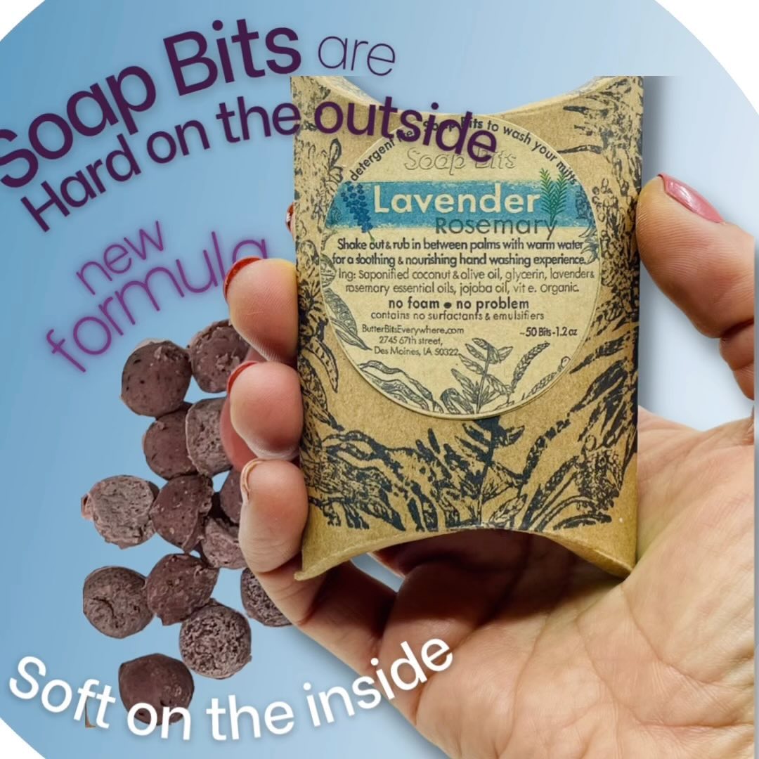 Have you tried these new Soap Bits?
They have a firm shell coated with exfoliating fine sea salt and filled with creamy luxurious soap.
Just squeeze it between your fingers so it smears and spreads.
Add water 💧
Rub your hands 🙌🏻 together for 20-30 seconds and voila!
🎉
#silkysmoothskin
.
.
.
#skincarelover #skincare #skincareroutine #barsoap #organicskincare #cleanbeauty #cleanover40 #naturalskincare #naturalskincareproducts #softsoap #creamsoap #softskinfordays #softhands #nursehands #selflove #antiaging #plantbasedvegan #plantbasedskincare #plantbasedbeauty #hardworkinghands #sustainableliving #ecofriendly #ecofriendlyproduct #ecofashionista #ecofriendlygifts #giftsforher