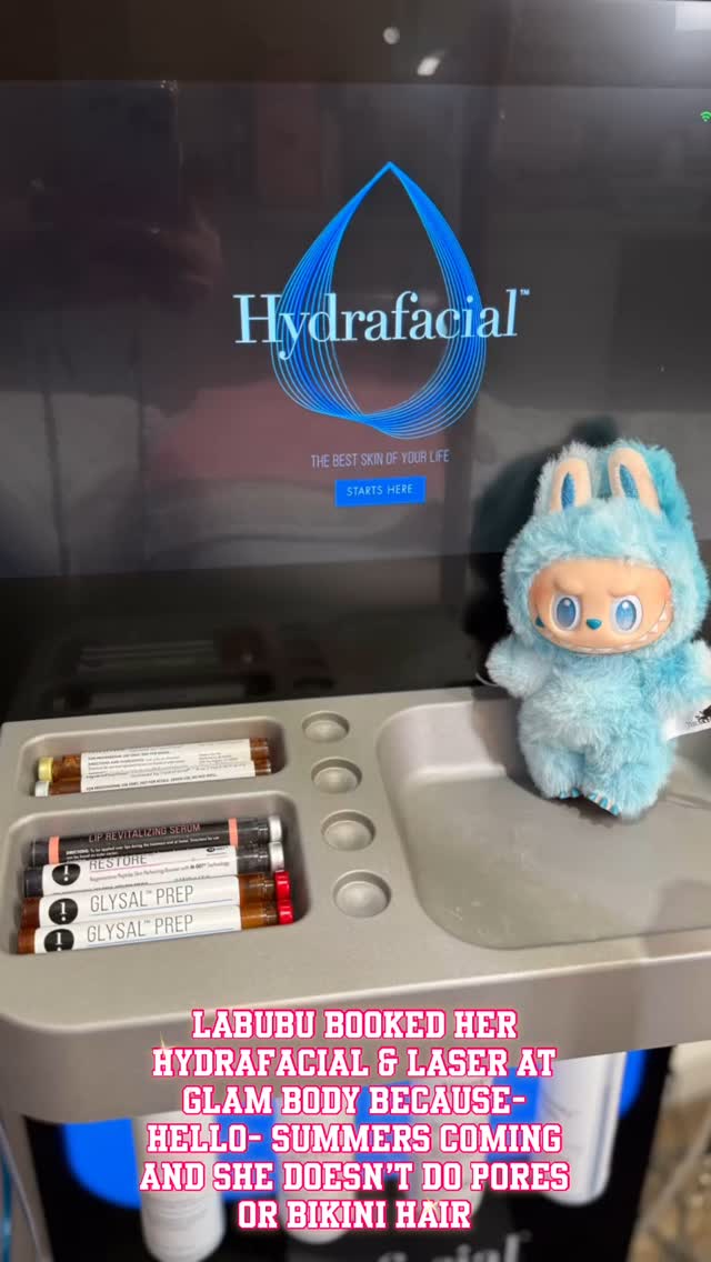 She may be 5 inches tall, but her skincare routine is elite 💅💧 Labubu booked her HydraFacial + laser at Glam Body in Glendale Queens like the fluff queen she is 😌✨ No pores, no hair,
just vibes.”
✨ Because self-care > everything. Even plushies know that. 💅💙
📍 Glam Body Sugaring Boutique – Glendale, Queens
📱Text to book: 347-930-3125
#HydraFacialGlow #LaserGlowUp #GentleMaxPro #SkincareAddict #GlowUpJourney
#FacialGoals #SkincareRoutine #SkincareTips #SelfCareSunday #GlowingSkin
#BlueHopeLabubu #LabubuStyle #MiniSpaIcon #PlushieGlowUp #PlushieCommunity
#PlushiesOfInstagram #PlushieAdventures #KawaiiPlush #ToyCollector #StuffedAnimals
#GlendaleQueens #QueensNYC #QueensEsthetician #NYCSpaDay #GlamBodySugaring
#GlamBodyQueens #NYCLaserHairRemoval #QueensBeauty #ShopLocalQueens #SupportLocalNYC
