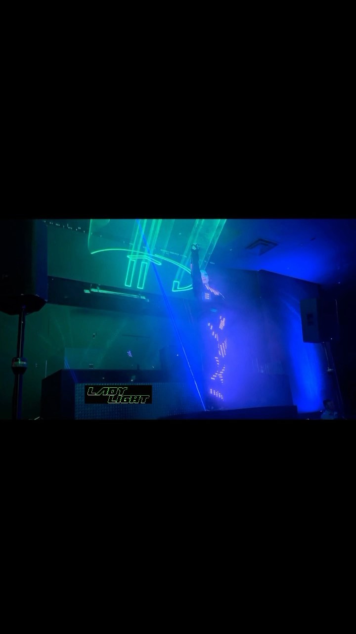 Last week’s Logo Reveal Laser show to showcase corporate sponsors. Keep in mind the camera can’t always capture lasers the way you see them live! This was just a cell phone recording :) #lasergirl #logoreveal #laseract #laserman #corporatesponsor #eventprof #eventplanner #lightbender #lightsancer #hitech