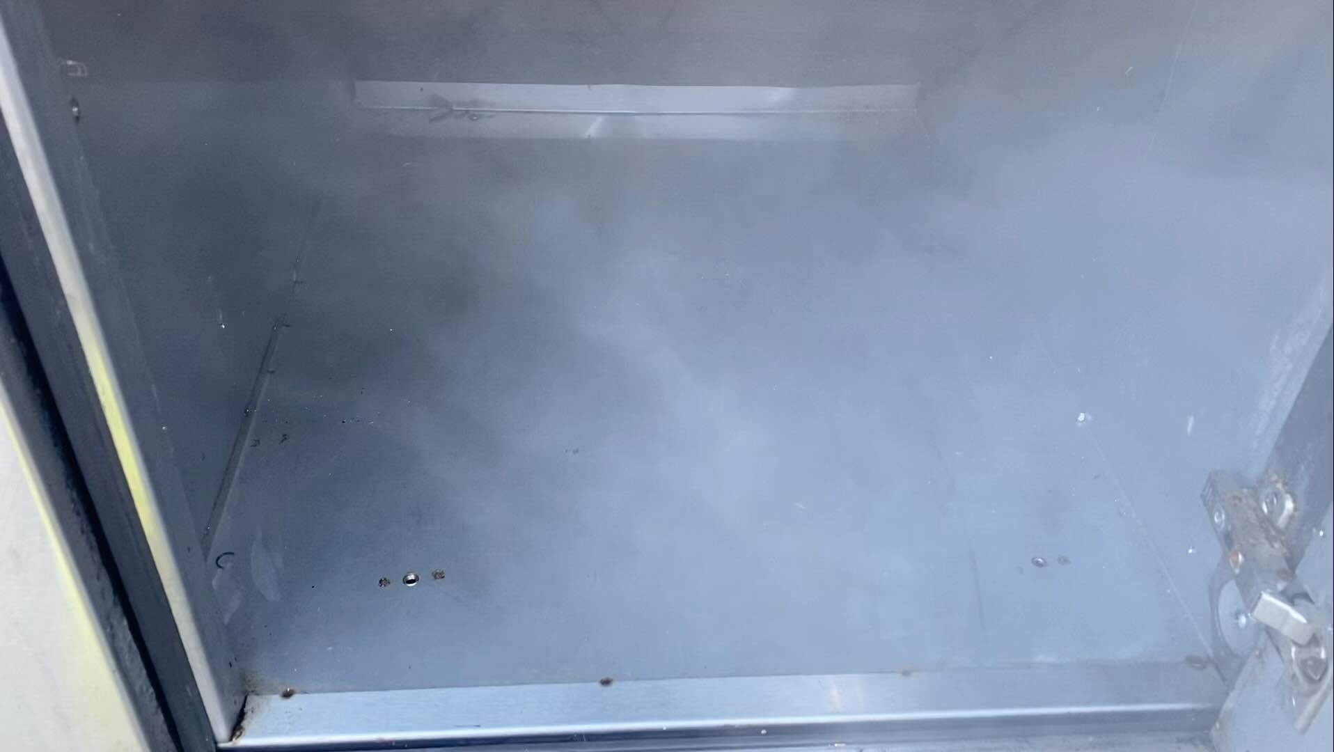 Cleaning and fixing grill cabinets.