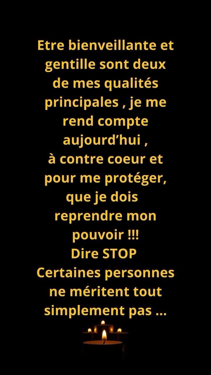 Cela fait 8 ans que je prends sur moi, que je suis gentille, bienveillante, compréhensive, arrangeante pour une personne qui est enfermée dans ses propres démons, incapable d’aller voir ses blessures de peurs de perdre pied .. il y a quelques jours ma colère a pris le dessus et j’ai dit stop !!! J’ai enfin repris mon pouvoir !!! L’empathie n’est pas toujours bonne conseillère même si je sais qu’il faut être bien malheureux pour arriver à un tél manque d’humanité …en tous cas ça m’a fait un bien fou de dire « m….. »
Merci à la lune rose de m’avoir permis de sortir ma colère pour revenir à plus de douceur 😅😅😅
🙏✨🥰
#bienveillance #reprendresavieenmain #reprendresonpouvoir #empathie #tropgentil #colère #colere #stop #souffrance #change #changes #reelsinstagram #reels #amourdesoi❤️ #lune #lunerose
