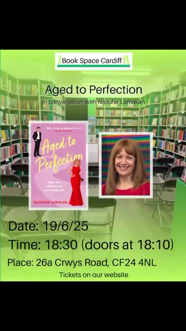 Itโs independent bookshop week! ๐Really looking forward to having my author event during this special week at @bookspacecardiff Tickets in link in bio.
@onemorechapterhc @cwipprize @thesocietyofauthors @romanticnovelists @cardifflife.wales
#indiebookshopweek #indiebookstorelove #supportindependentbookstores #agedtoperfectionnovel #niloufarlamakan #PaperbackRelease #AgedToPerfection #RomComReads #cardiff #FeelGoodFiction #AgePositiveReads #WomenOver50 #MidlifeRomance #BooksWithHumour #FunnyWomenWriters #SmartRomCom #NewRelease2025 #FictionWithHeart #ReadersOfInstagram #BookLovers #boomer #babyboomer #proaging #womenover60 #agepositive