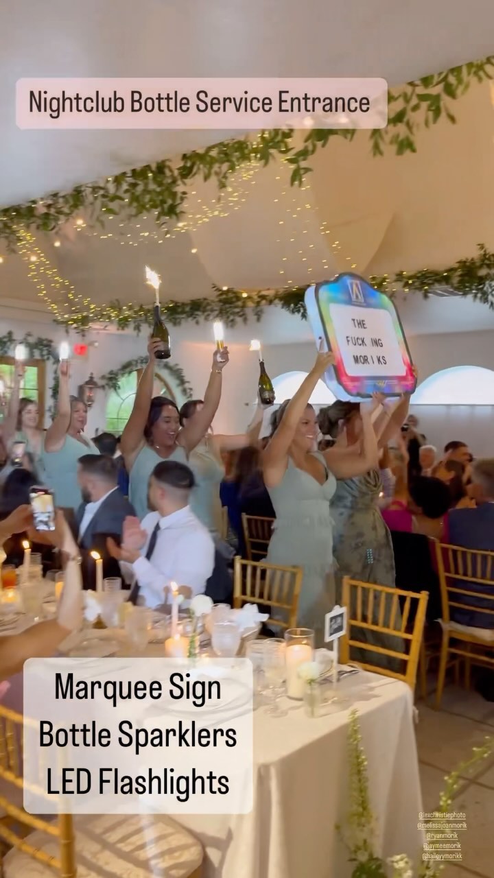 ✨ Get ready for the ultimate VIP experience! 🎉 Our Nightlife Grand Entrance is a showstopper, featuring dazzling LED marquee signs, indoor champagne sparklers 🍾 , vibrant LED flashlights, and confetti poppers that set the stage. 🌟 Custom signage adds that extra touch to make your night unforgettable! Who’s ready to make some memories? 💥
#VIPExperience #BottleService #GrandEntrance #PartyVibes #NightOut #UnforgettableMoments #CelebrateInStyle #SparkleAndShine #LEDLights #ConfettiFun #MemorableNights #FollowUsForMore