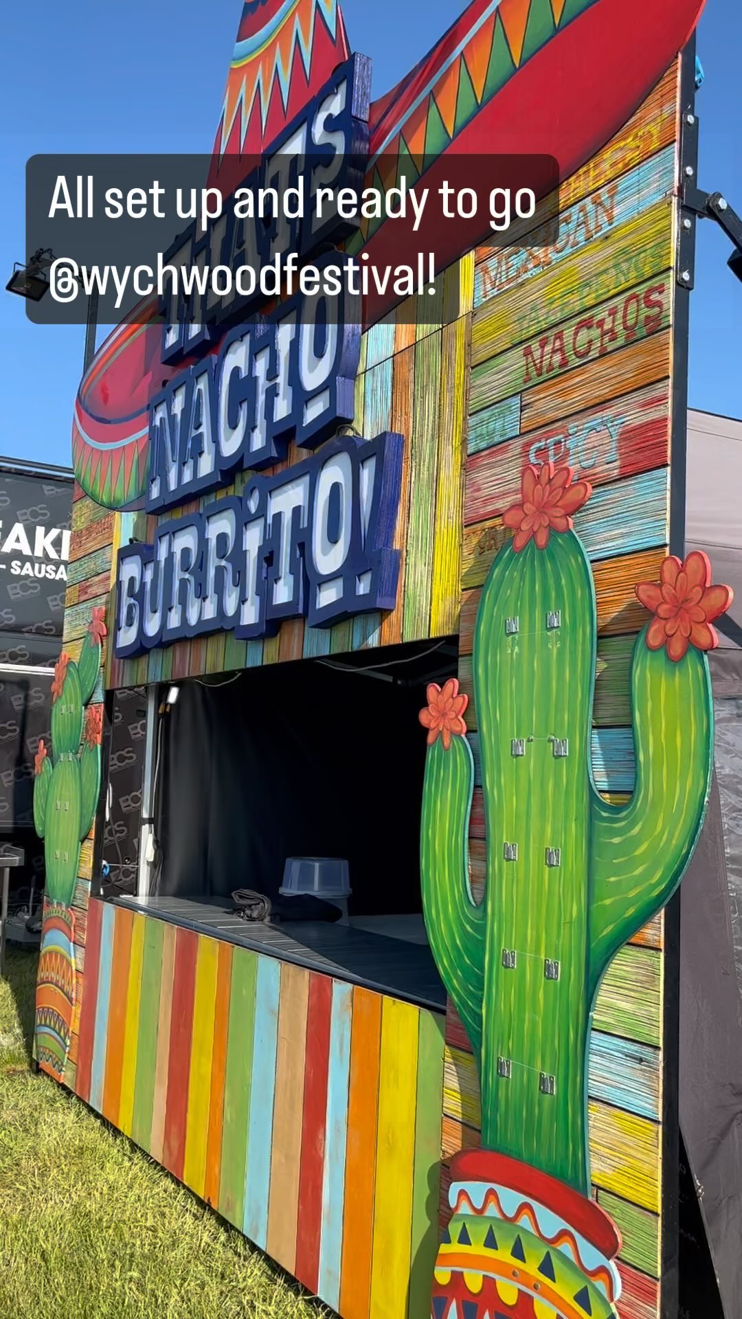 Love the calm before a festival, especially when the sun is shining! All set up and ready for @wychwoodfestival!