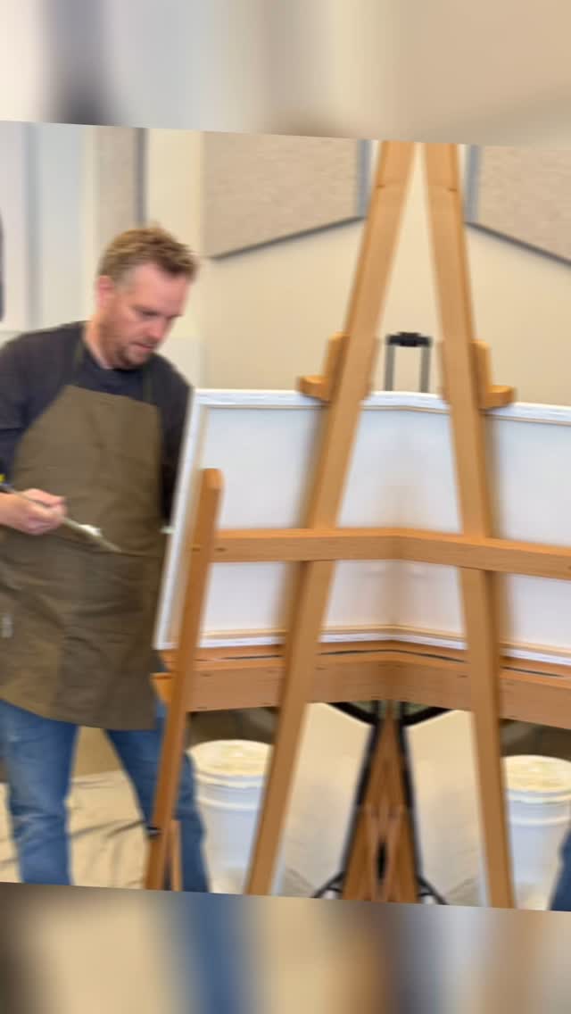 Some stills from the last #renton Artwalk. @renton_downtown_partnership @drumrollwine Hope to see you at the next one on June 25th!! #bobross #oilpainting #fyp #happypainter #landscape #feelingood