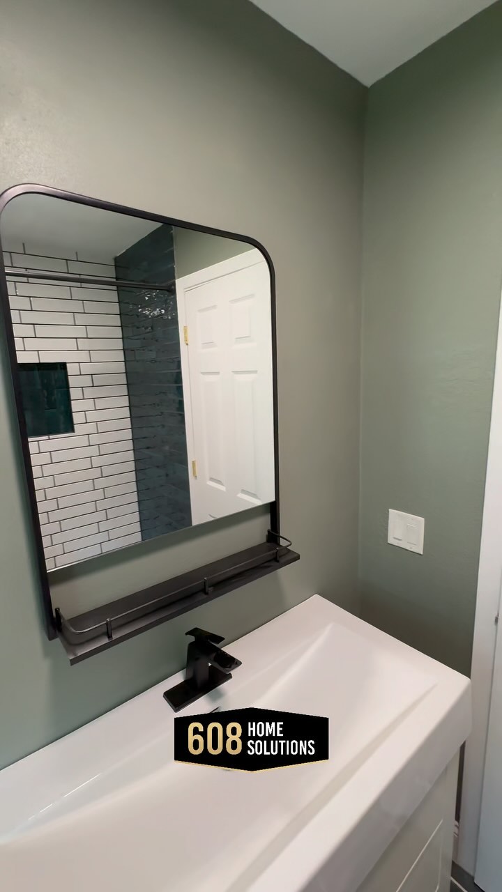We just wrapped up a beautiful bathroom remodel for one of our clients! From sleek new tiles to updated fixtures, we’ve transformed this space into a modern oasis. If you’re thinking about giving your bathroom a fresh look, give us a call—we’d love to help bring your vision to life! #BathroomRemodel #HomeRenovation #MadisonWI #VeronaWI