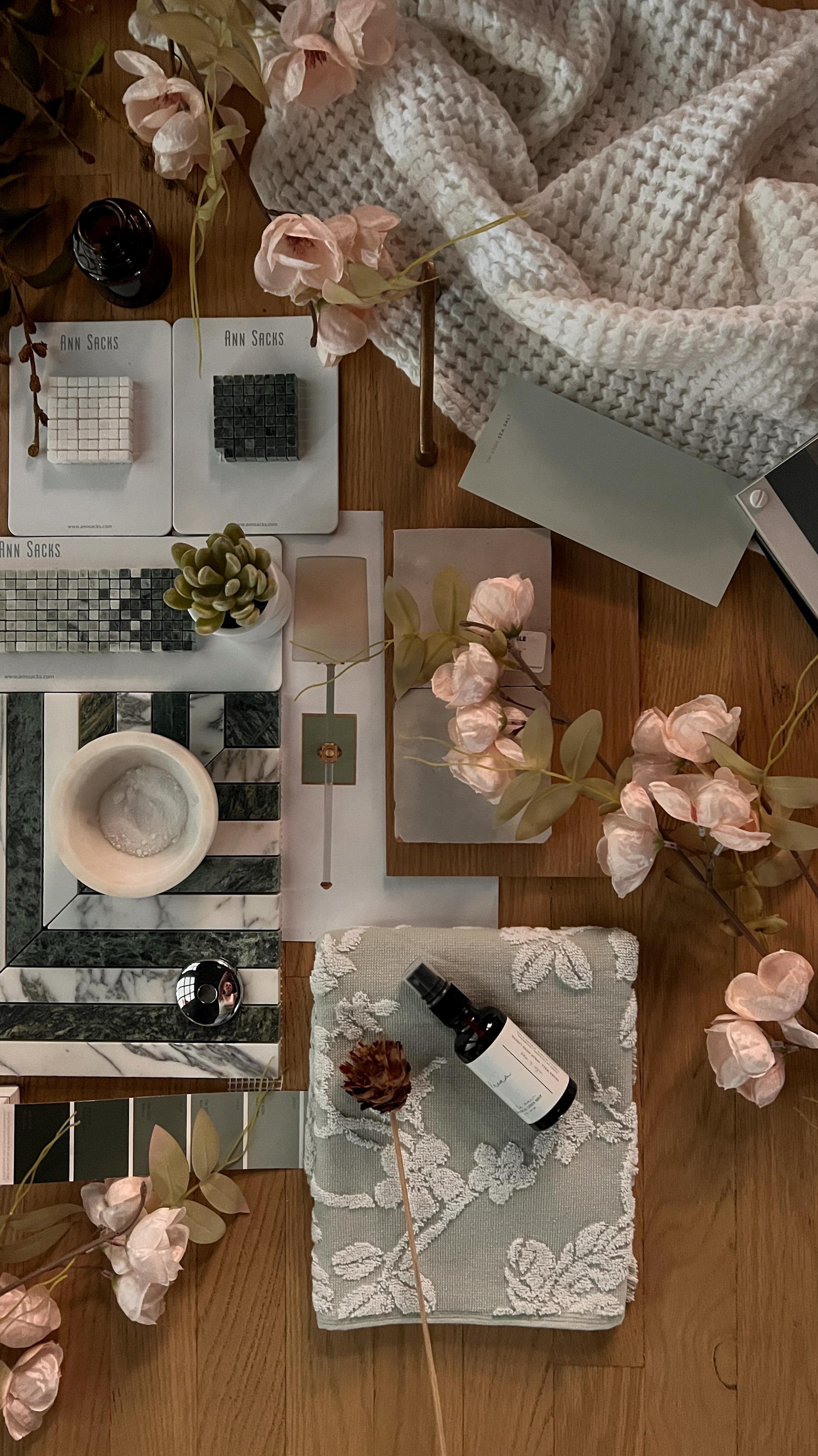 Sea salt and all shades of greens! Can you believe this is the mood board for the tiniest power room and laundry room?
I am all about injecting character and uniqueness in every room I design, no matter what size it is!
Mixing the most gorgeous patterns floor with the amber mosaic tile, natural marble, and adding warmth through the use of natural wood..
And the laundry room was designed to accommodate a very super special tiny client! Stay tuned to see her..
Construction just started on this project and I will be sharing some sneak peeks in my stories!
Can’t wait to show you this tiny beauty!
#dianarizkodesign
#moodboard #powderroomdesign #laundryroomdesign #seasalt #luxurydesign #interiordesign