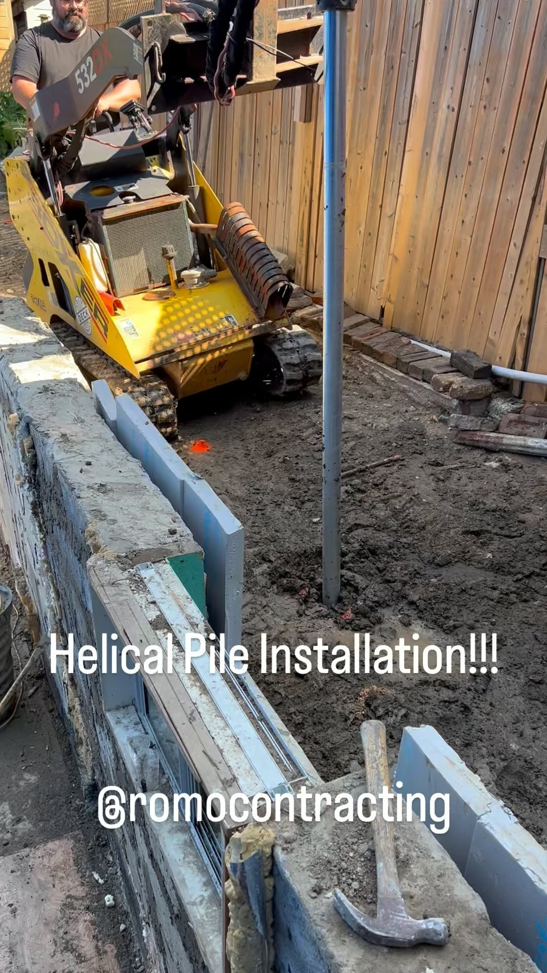Helical Pile install for an extention in Toronto!! #addition #constructiontoronto #construcion #toronto #contractor #contractorsofinsta #renovation