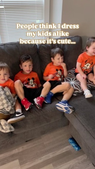 While it may look adorable, matching outfits serve a practical purpose for moms of multiples and big families! 🙌 Every time we’re out in public, it’s all about keeping track of the kids—matching colors make it so much easier to count heads quickly. Plus, if we ever get separated, I can immediately describe what they’re wearing and make sure they’re recognized as part of our crew! 👩🏻🧑🏻🧒🏻🧒🏻🧒🏻👧🏻
Moms of multiples or big families, what are your tips for keeping things smooth when you’re out with the kiddos?”
#MomHacks #MultiplesMom #BigFamilyLife #MomOfTwins #ParentingTips #MomsOfMultiples #OutAndAbout #SafetyFirst #TwinLife #ParentingHacks #FamilyOnTheGo #RealMomLife #twinstagram #twinsofinstagram #twinningtwice #twins