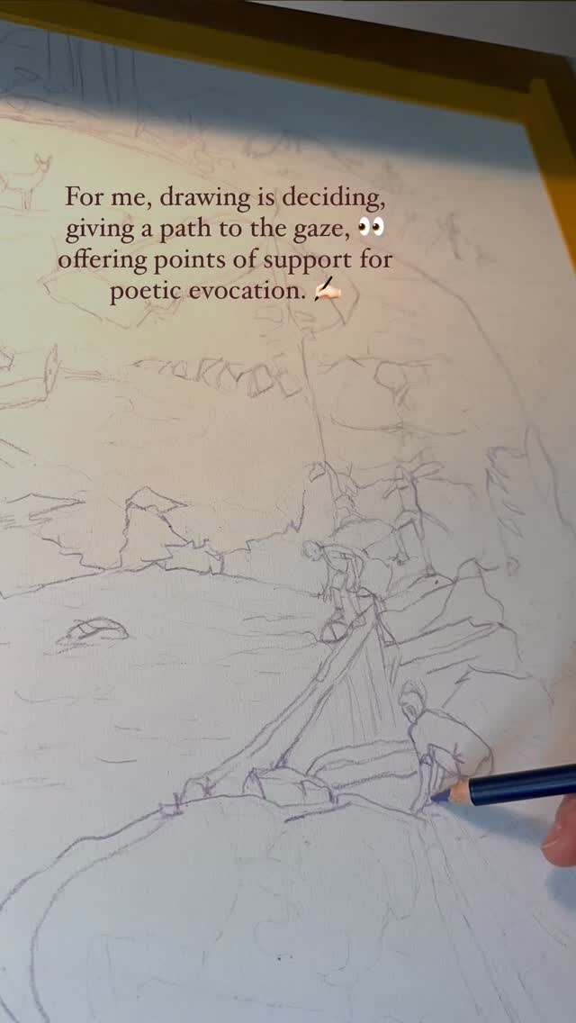 For me, drawing is deciding, giving a path to the gaze, offering points of support for poetic evocation. 👀✍🏻
It is the origin of everything and my greatest freedom 🌝
#artistsoninstagram #contemporaryart #nadegemarneffeart #artgallery #drawing #drawingprocess #drawdrawdraw #drawoftheday #drawingoninstagram