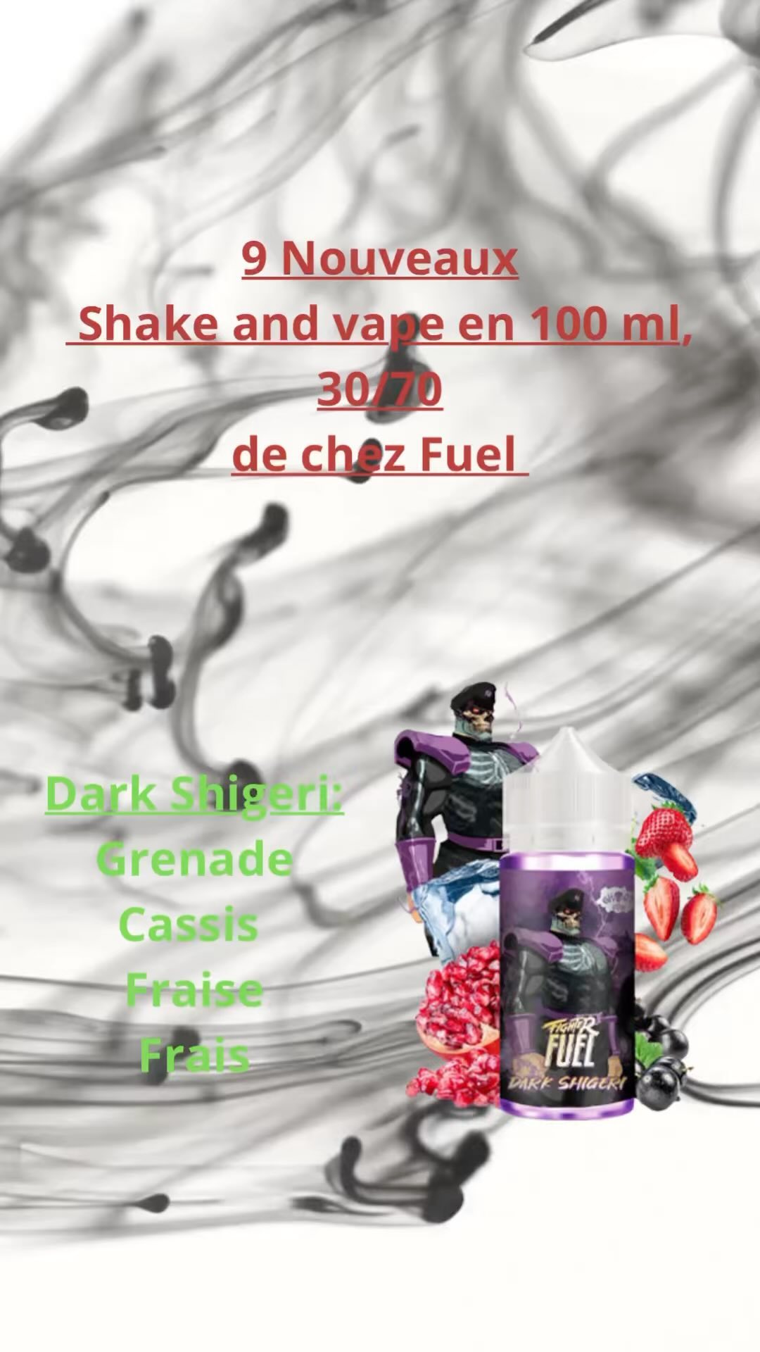 À découvrir pour un plein de fraîcheur 🥶.
La gamme Fighter fuel est tout simplement excellente !
Lequel choisirez vous ?
#maisonfuel #shakeandvape #fruit #fraicheur #lorient #hennebont #vapoway