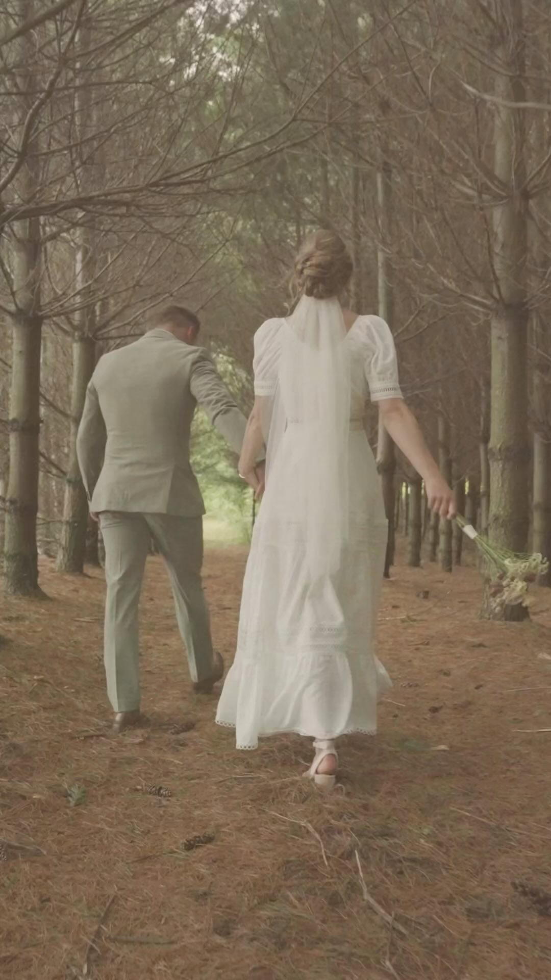 A romantic walk in the forest! ❤️Www.deplontycreativemedia.com #weddingday #couplelove #weddingvideographer #chathamwedding #wedding