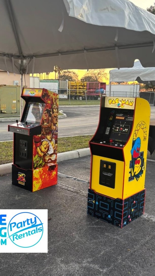 Arcades available for all event types! Call or text us today 954-408-1881
#arcades #tmnt #pacman #streetfighter #xmen #pong #simpsons #nfl #nba #bigbuckhunter #westpalm #parkland #partyrentals #arcaderentals #arcade #partyplanner #eventplanner #partyideas #wedding #barmitzvah #finalfour #marchmadness #nbajam #terminator #racing #pinball #marvel #capcom #oldschool #retro