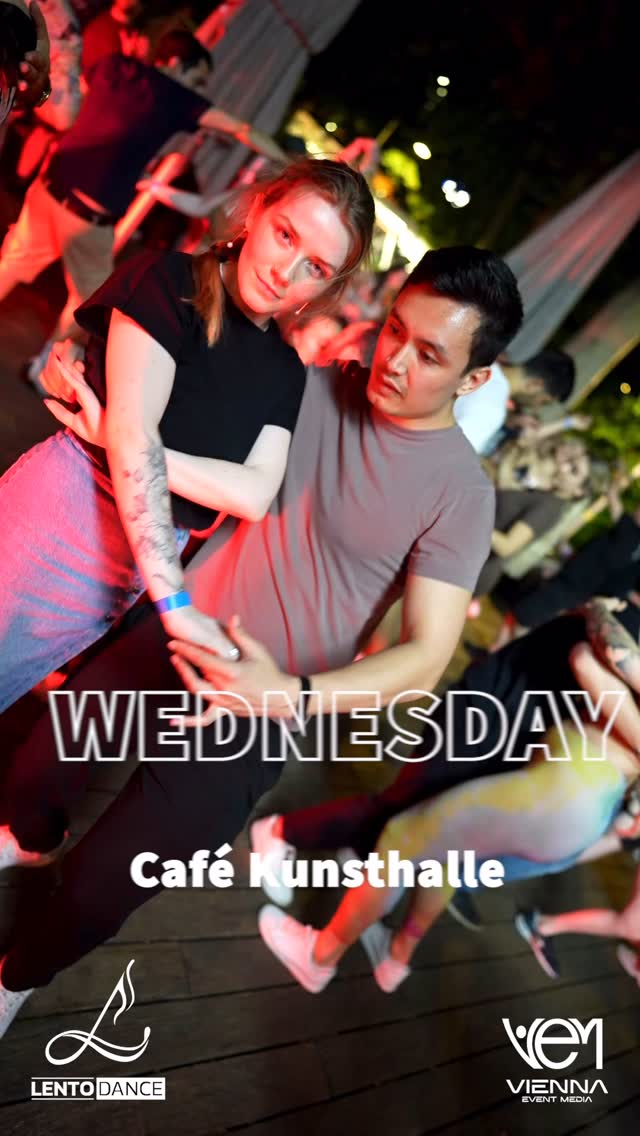 ☀️ LENTO OPEN AIR SOCIALS ☀️
🗓️ EVERY WEDNESDAY | 20:00 - 00:00
📍 Café Kunsthalle am Karlsplatz - Treitlstraße 2, 1040 Wien
🎶 Bachata 100%
💰 Entrance Fee: €6
Mark your calendars and see you there! 🤍