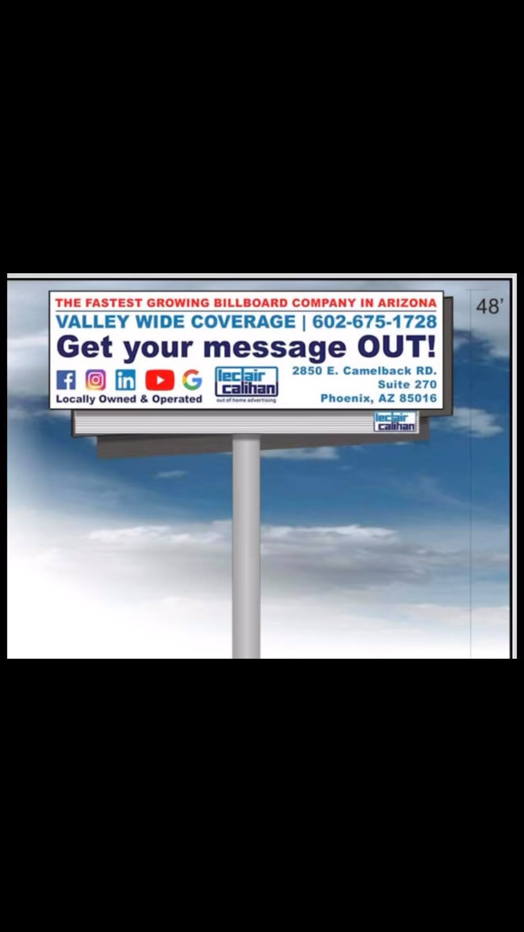 LESS IS MORE!! Drivers and pedestrians only have a few seconds to read and absorb your message, so it’s crucial to focus on branding and driving traffic rather than overwhelming them with too much information. By keeping the copy short and memorable, you can effectively reinforce your brand identity and direct people to your website, social media, or physical location. Remember, the goal is to capture attention and leave a lasting impression, not to provide every detail of your product or service. Simple, bold, and clear messaging works best on billboards.
