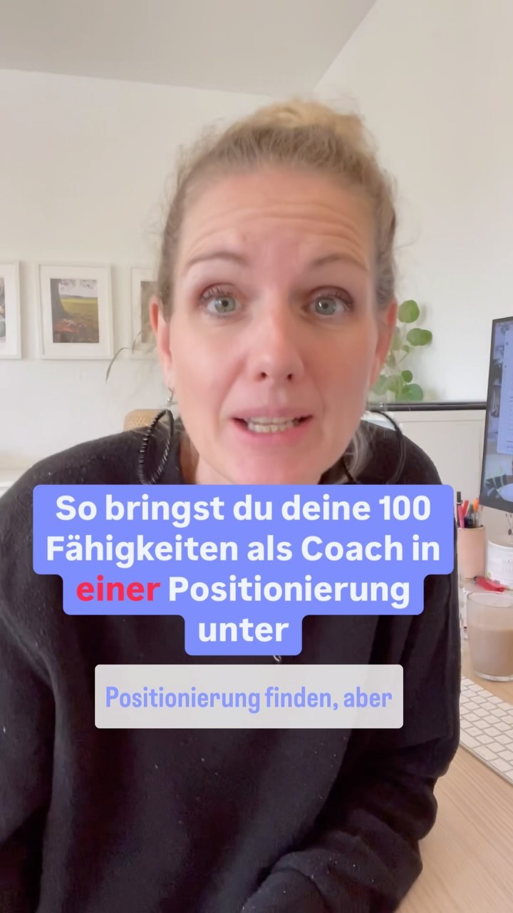 Du hast so viele Talente und Idee & Ausbildungen aber findest einfach keinen Weg, wie du das alles unter einen Hut bringen kannst. aber je mehr du darüber nachdenkst, desto verwirrter wirst du.
Du weißt nicht, wie du all deine Fähigkeiten und Expertisen in einer stimmigen Beschreibung zusammenbringen sollst. Und jedes Mal, wenn du denkst, du hast eine Idee, kommen wieder neue Gedanken dazu, die alles wieder über den Haufen werfen.
Wenn du jetzt deine 1000 Gedanken sortieren willst, dann lass dir echt die Chance nicht entgehen & s chnapp dir jetzt kostenfrei 30 Minuten meiner Zeit. Wir fangen gleich an, einen aussergewöhnlichen Ansatz zu finden, all deine Tausendsassafähigkeiten unter einen Positionierungs-Hut zu bekommen!
Bonus: mind-shifting Aha-Effekte inklusive 🙂
POSITIONIERUNG
BUSINESSAUFBAU
ONLINEBUSINESS
COACHINGFUERFRAUEN
#Positionierung #Businessaufbau #onlinebusiness #coachingfuerfrauen