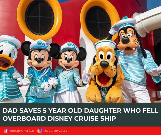 Bold Headline 🚨
A dad has been named a hero after jumping overboard a Disney cruise ship on Sunday, in efforts to rescue his 5-year-old daughter who had fallen over into the water.
Sources say, the cruise line was returning back to Fort Lauderdale, Florida from a 4-night cruise in the Bahamas.
According to the crew members and witnesses, there was a tall plexiglass safety barrier on the fourth level of the deck where the child had fallen from and is unsure about how the child went overboard.
After treading in the waters for about 25 minutes, the Crew members on the ship safely rescued both individuals and they were returned back on the ship. ☺️👏👏👏
God had his hand on that situation, and for that we should all say THANK YOU, FATHER GOD! 🙌
#boldlyunveiled #BreakingNews #disney #DisneyCruise #HeroDad ##ɢᴏᴅɪsɢᴏᴏᴅ