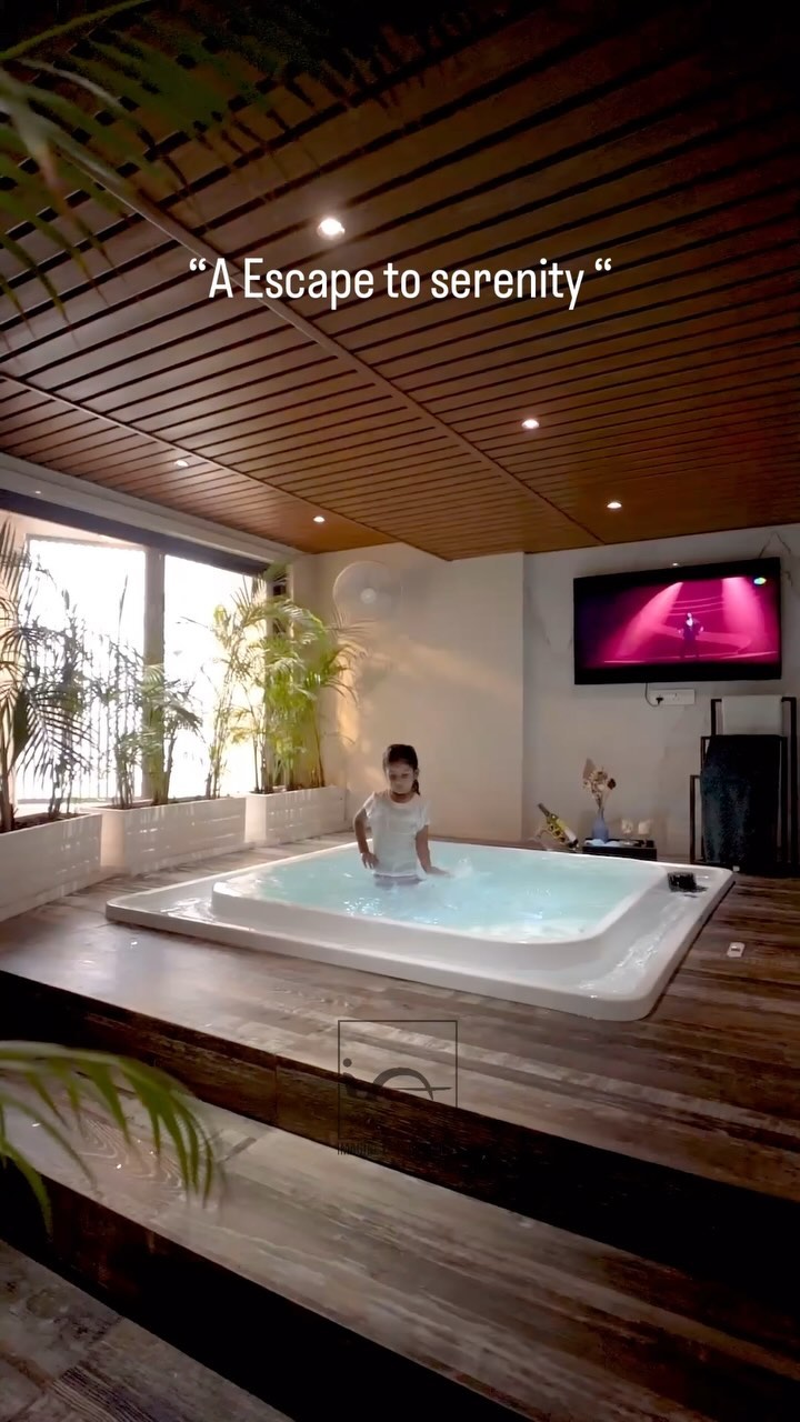 “Escape to serenity 🌿✨
P.S. - Boss baby exploring and enjoying the photoshoot !!
.
Unwind in our luxurious leisure space, designed to melt away stress and rejuvenate the senses. 🧖♀️
- Soak in the inbuilt whirlpool tub, perfect for relaxation
- Catch your favorite show sitting in the whirlpool
- Breathe in the freshness of indoor plantations
- Detox in the steam room, a haven for wellness
- Refresh under the airy windows and shower areas
A tranquil oasis in the heart of your home, where every day feels like a spa day 💆♀️
.
Designed @imagine_design_studios
@architect.ankitmittal @jaishree_bihani
.
.
Captured by - @imagix_photography_studio
.
.
#whirlpool #jacuzzi #jacuzzitime💦 #leisurespace #homedesign #relaxation #wellness #selfcare #luxuryinteriors #indorearchitects #instadaily #reelsinstagram #architecture #interiordesigner #interiordesign #moderninteriordesign #whirlpooltub #relaxingtime #bossbaby #explorepage✨ #trendingreels