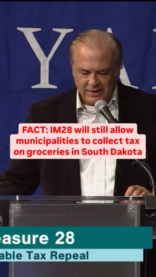 There has been a lot of fear mongering about IM28 to Repeal the State Grocery Tax and we are here to make it clear—IM28 *WILL* allow municipalities to continue to collect a tax on groceries. South Dakota is only one of two states that still has a state tax on groceries—it’s time to end this archaic tax that is hurting South Dakota families. Vote YES on IM28 to end the state grocery tax!
#repealthegrocerytax #voteYESonIM28 #sodak #dakotawesleyanuniversity #registertovote #groceries #foodistoodamnhigh