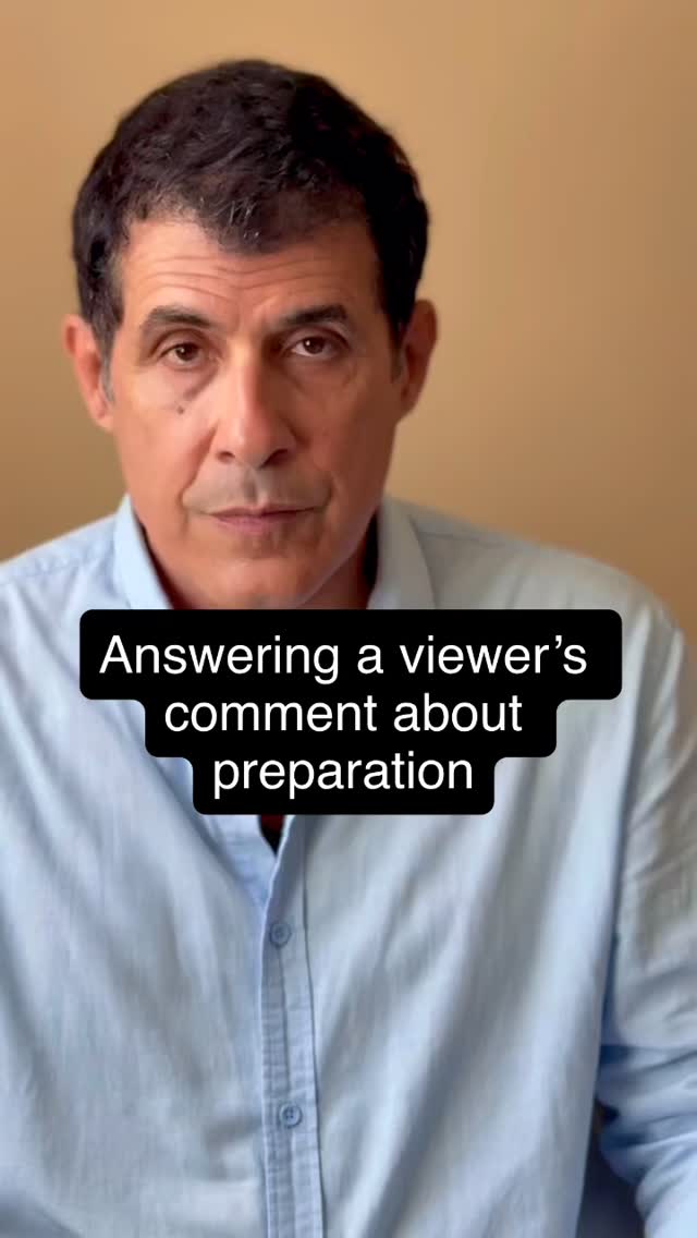 Answering a viewer’s question about preparation. #jeffseymour #reallifeactor #actingcoach