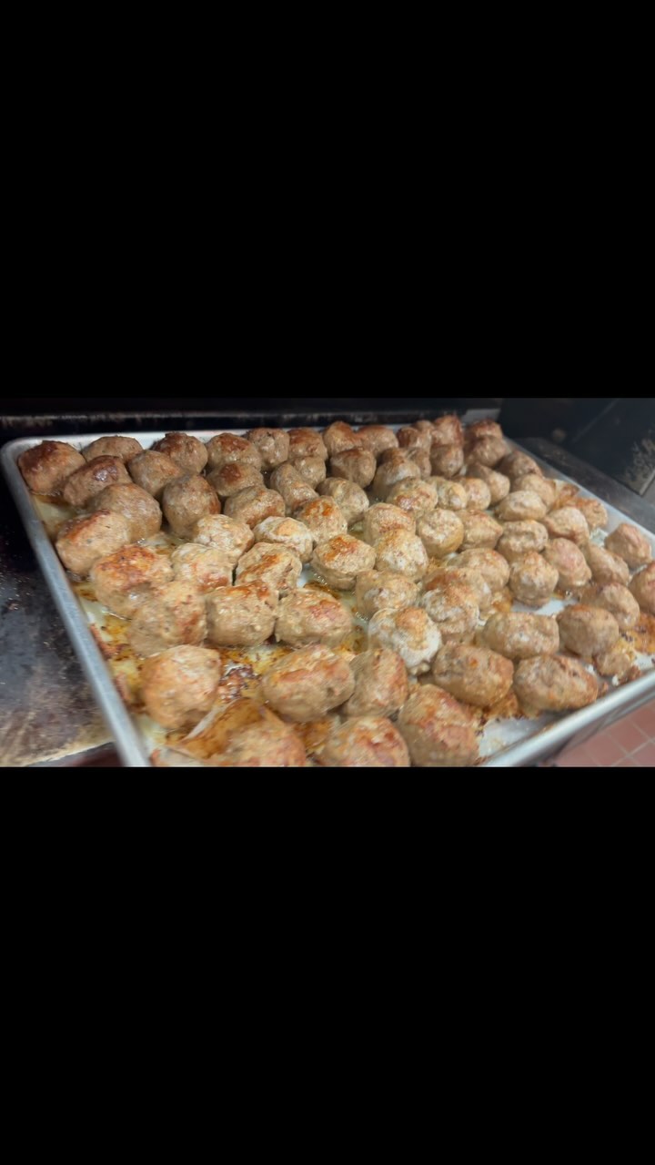 Behind the scenes on our delicious homemade meatballs!