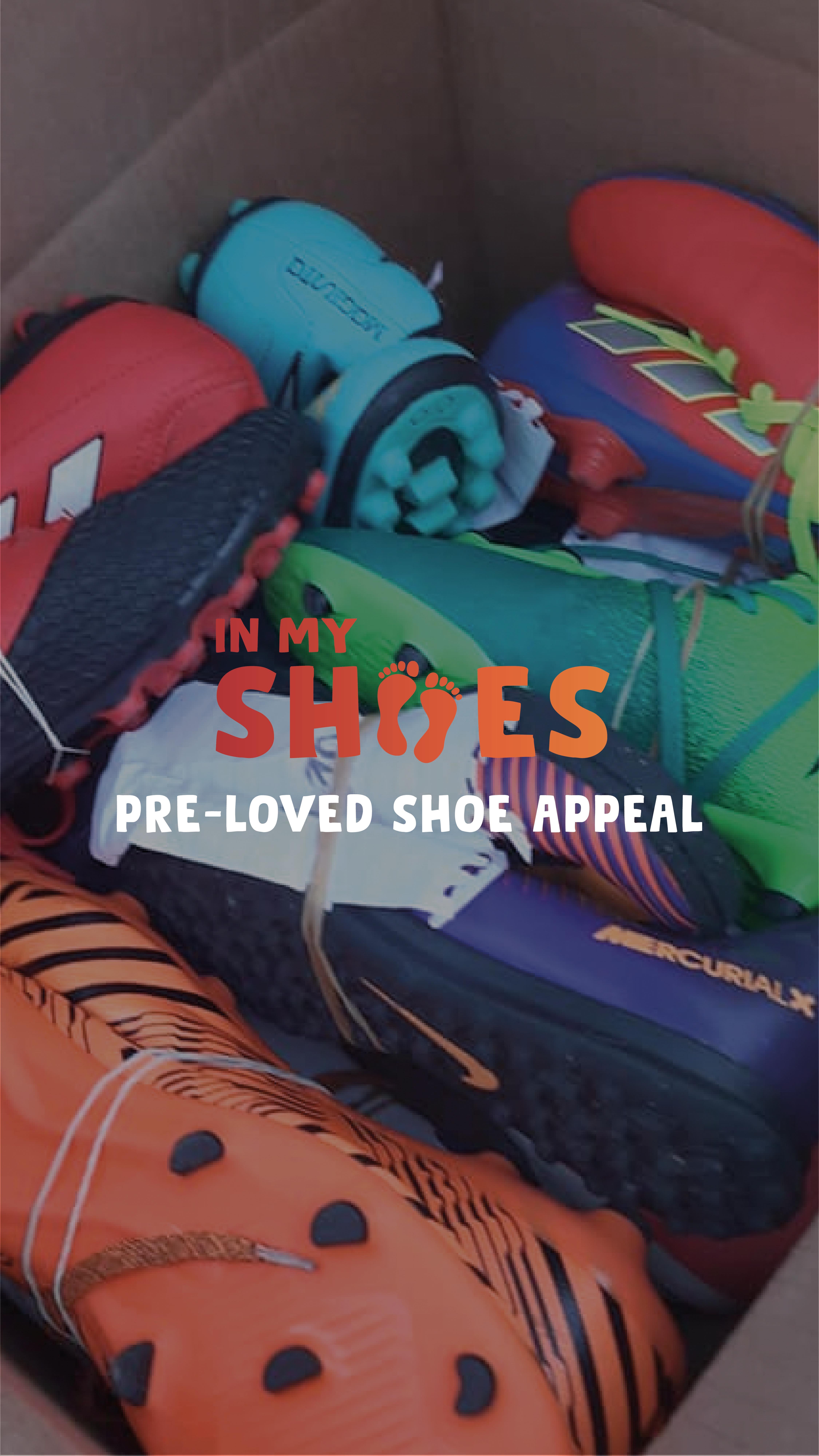 Only 7 DAYS TO GO till our 2023 nationwide campaign! 🙌🏼 🇮🇪
We are running a nationwide campaign with 3,500 primary schools for 2 weeks only, from the 17th – 28th April.
We’re asking you to donate your pre-loved sports shoes to African township children in need. So get into the attic or under the stairs, dig out those old shoes and get ready to donate!
Help make a difference to a child, worlds away - give your shoes a new life!
Watch this video https://www.youtube.com/watch?v=ZLvWBHZNwsI and visit our website inmyshoescharity.org for more details!