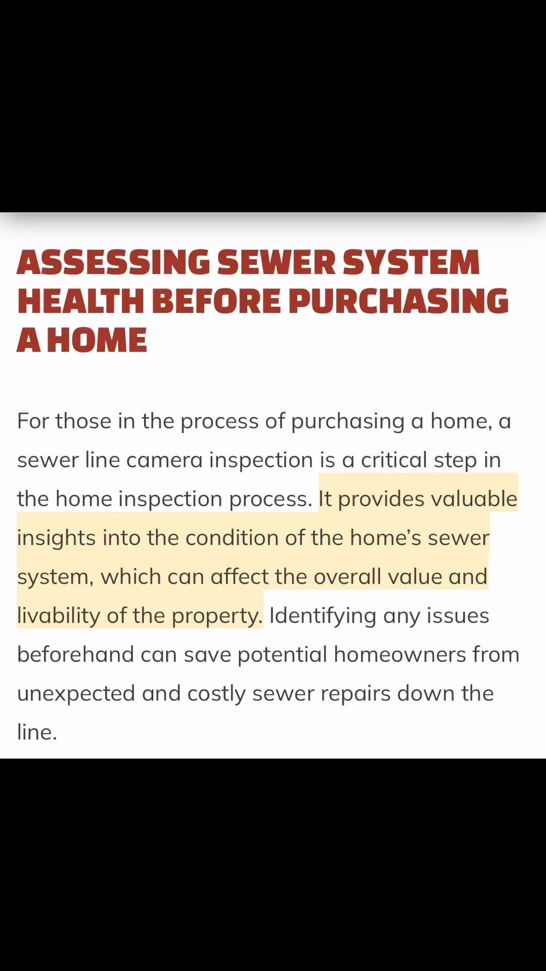 Video inspection special $225 for a full detail report of your house drain lines.
This includes location of the lines