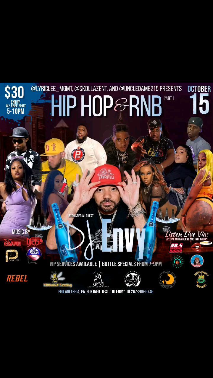 Tomorrow is all I can say. Location dropping at 6pm. Hip-Hop and RnB Pt.1 w special Guest @djenvy